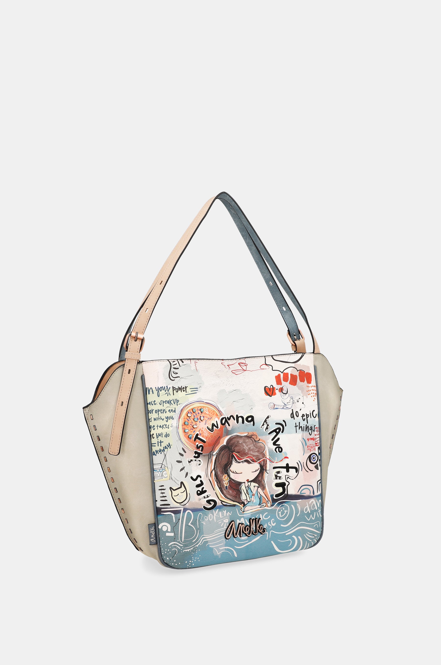 Fun & Music Oval Shopper bag