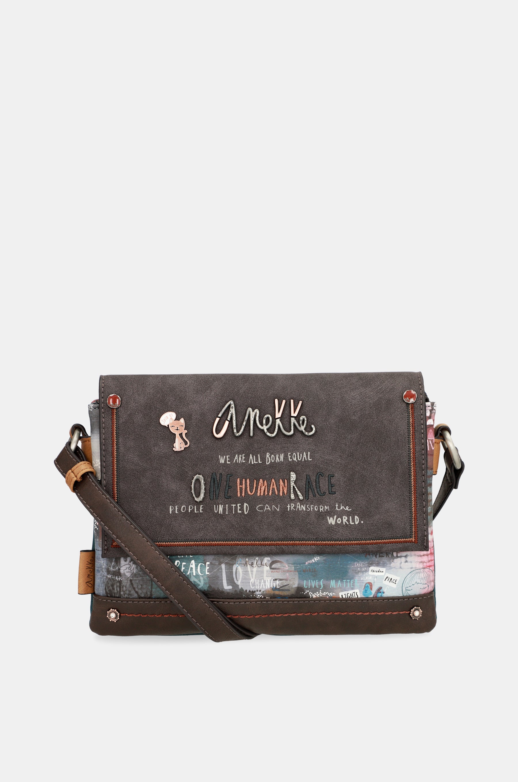 Respect flap shoulder bag