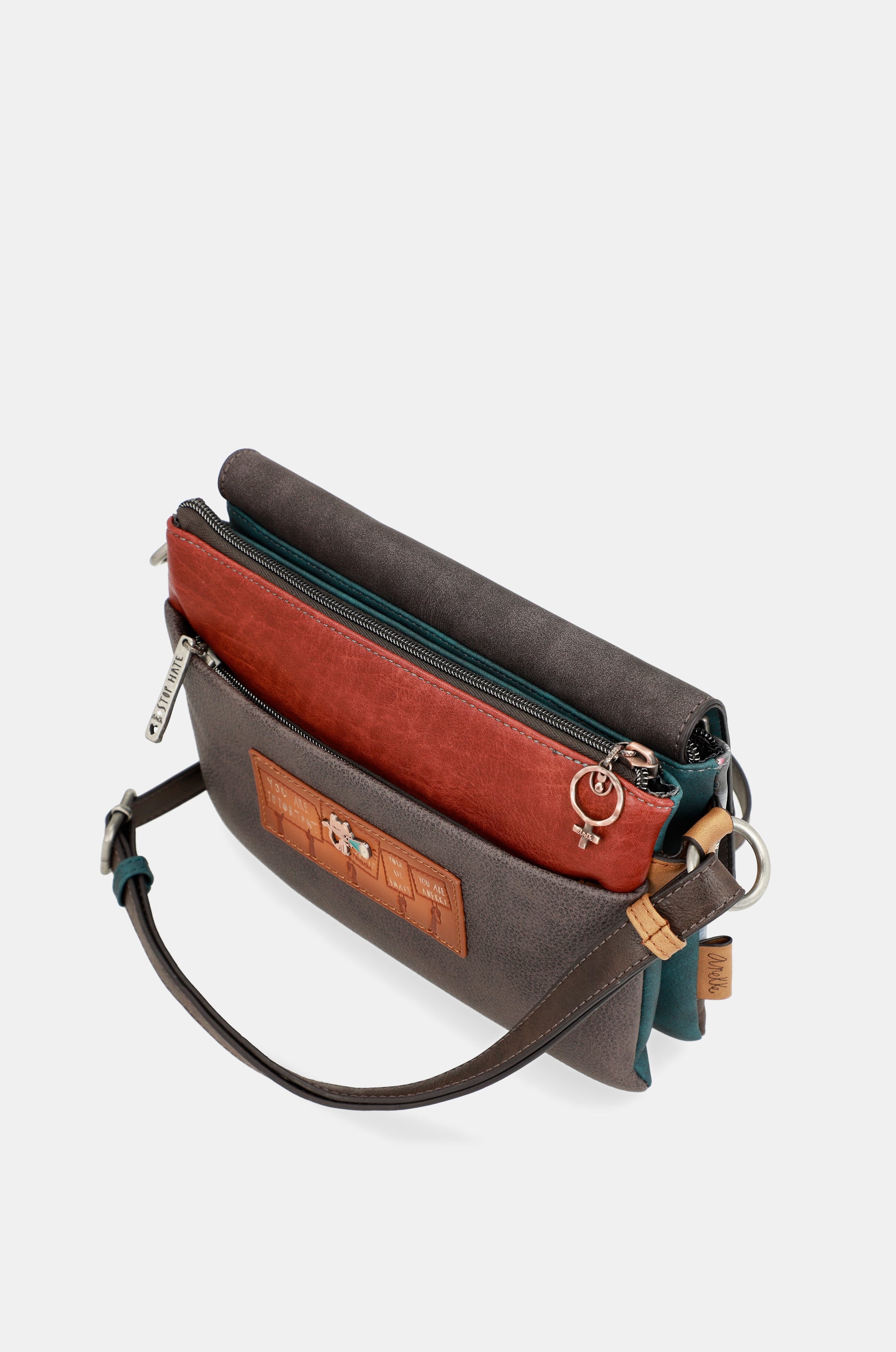 Respect flap shoulder bag