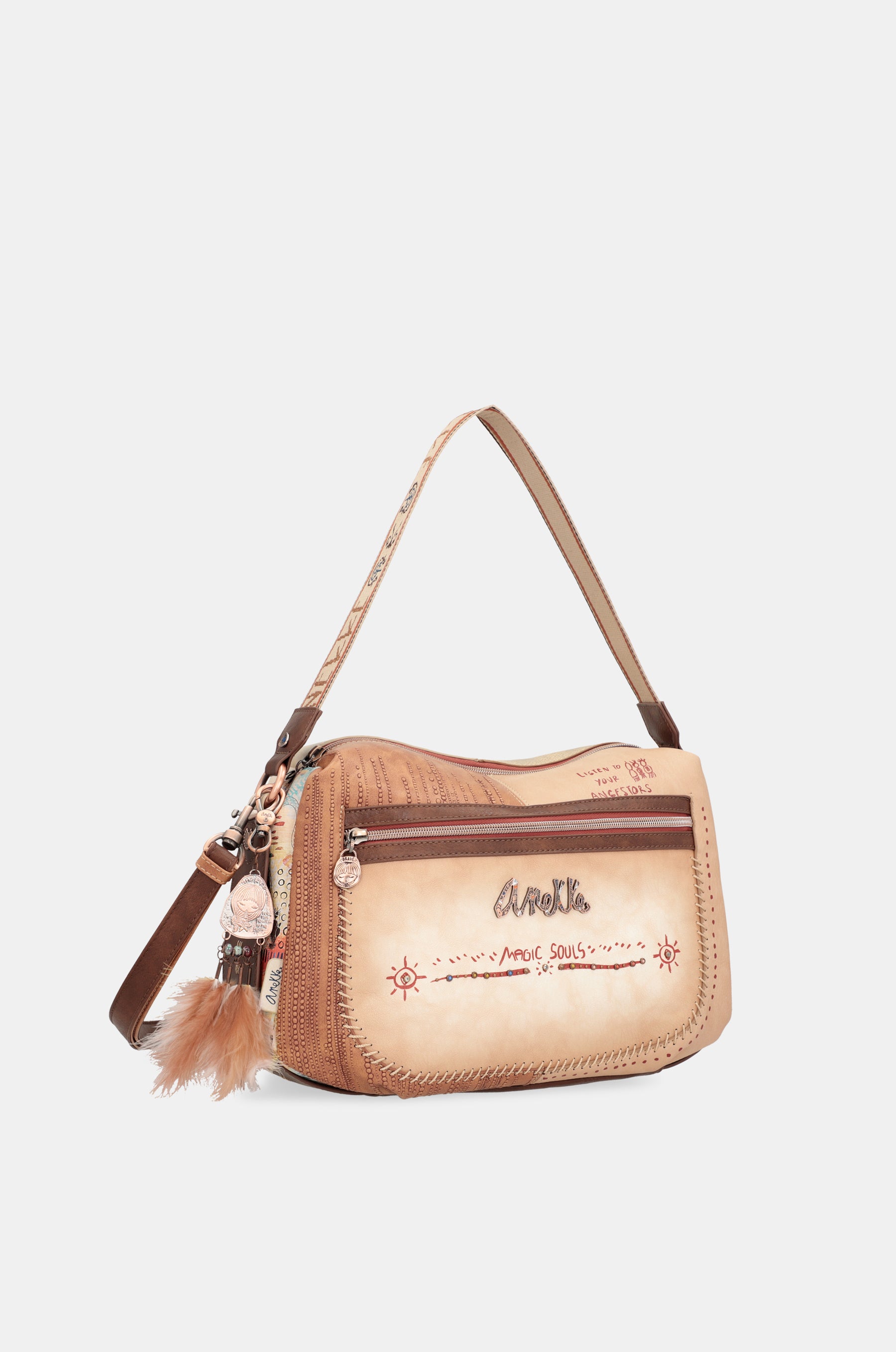 Tribe large crossbody bag with shoulder strap