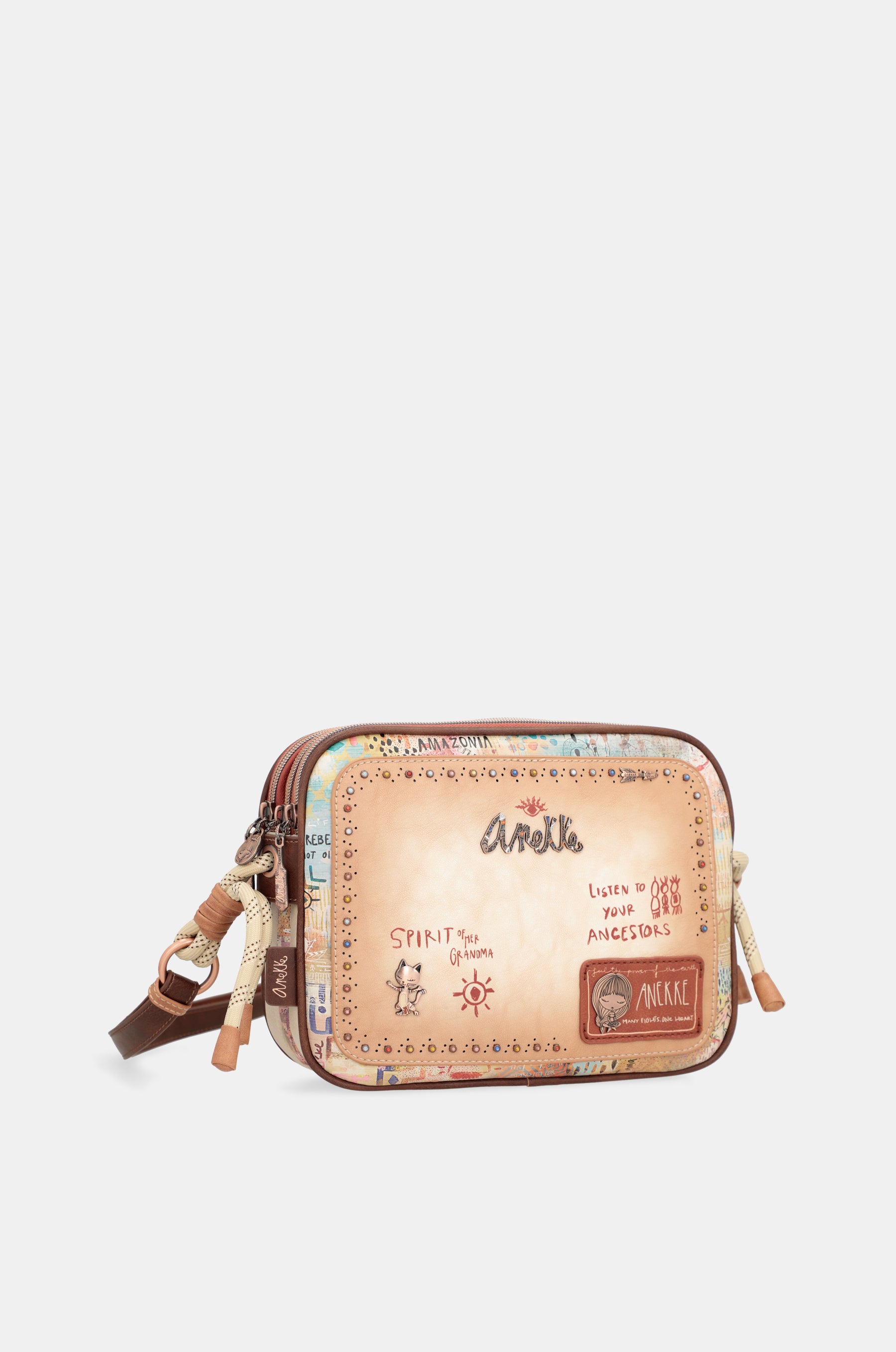 Tribe crossbody bag with 3 compartments