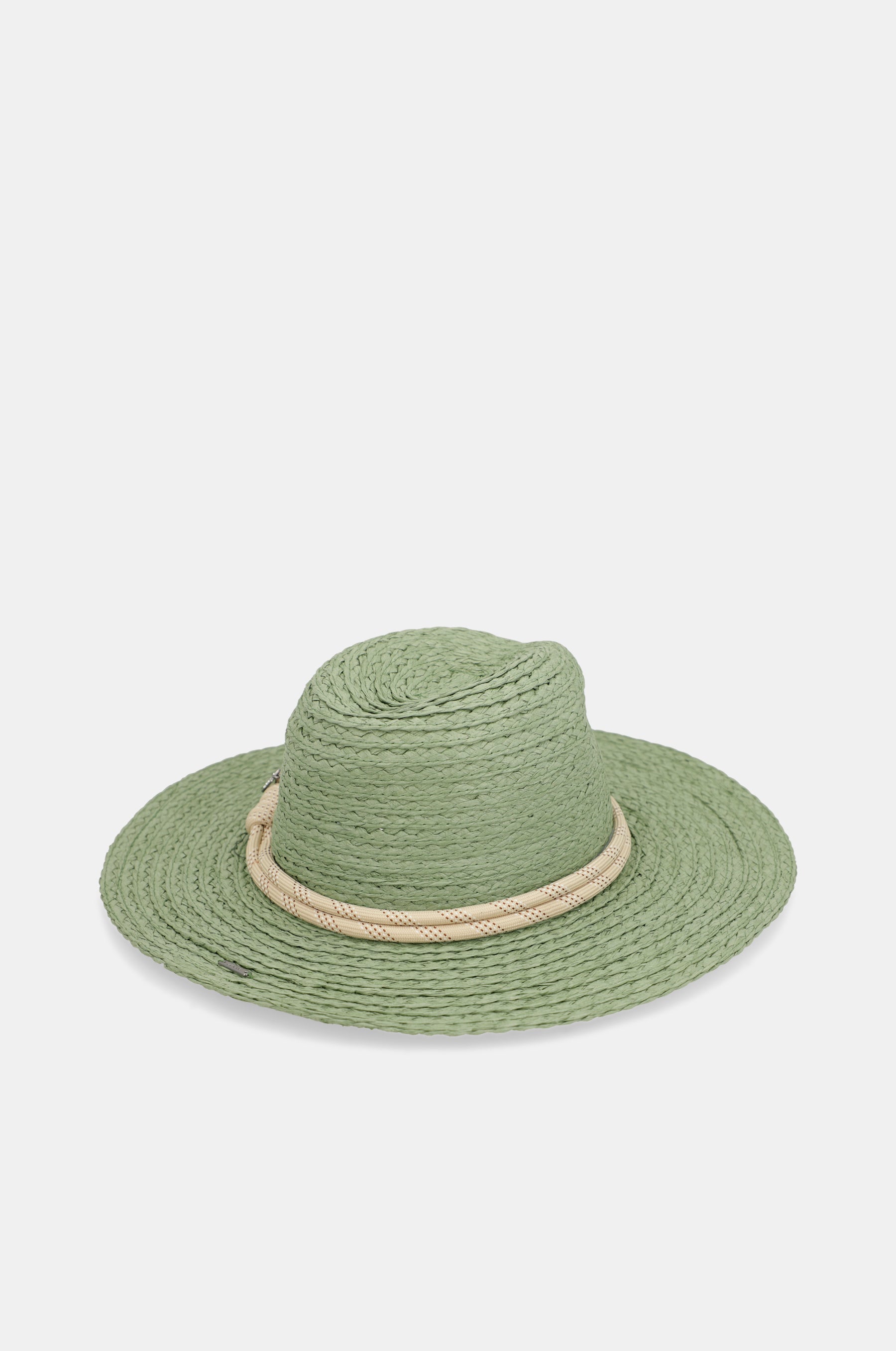 Green raffia hat