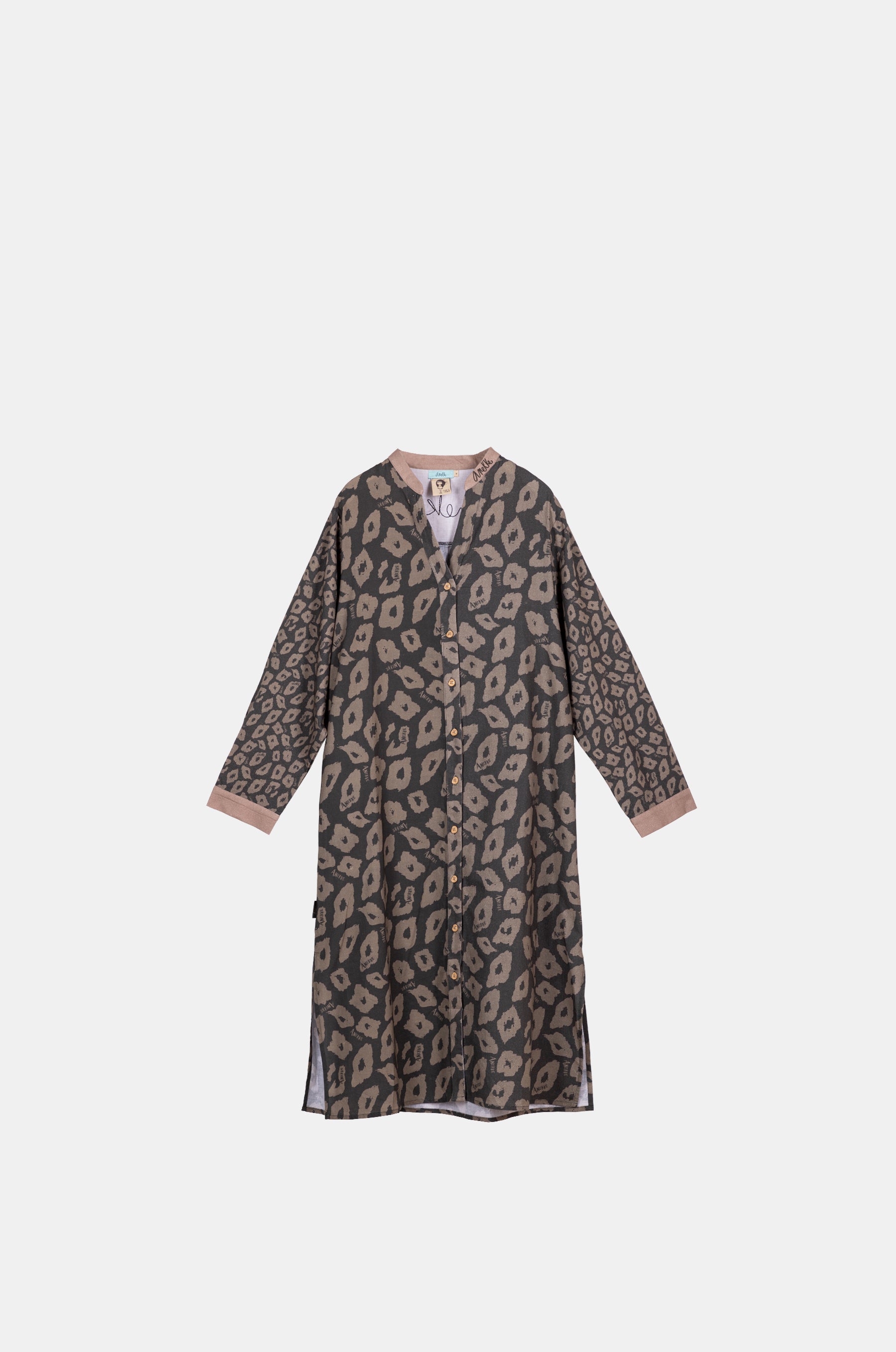 Printed shirt dress