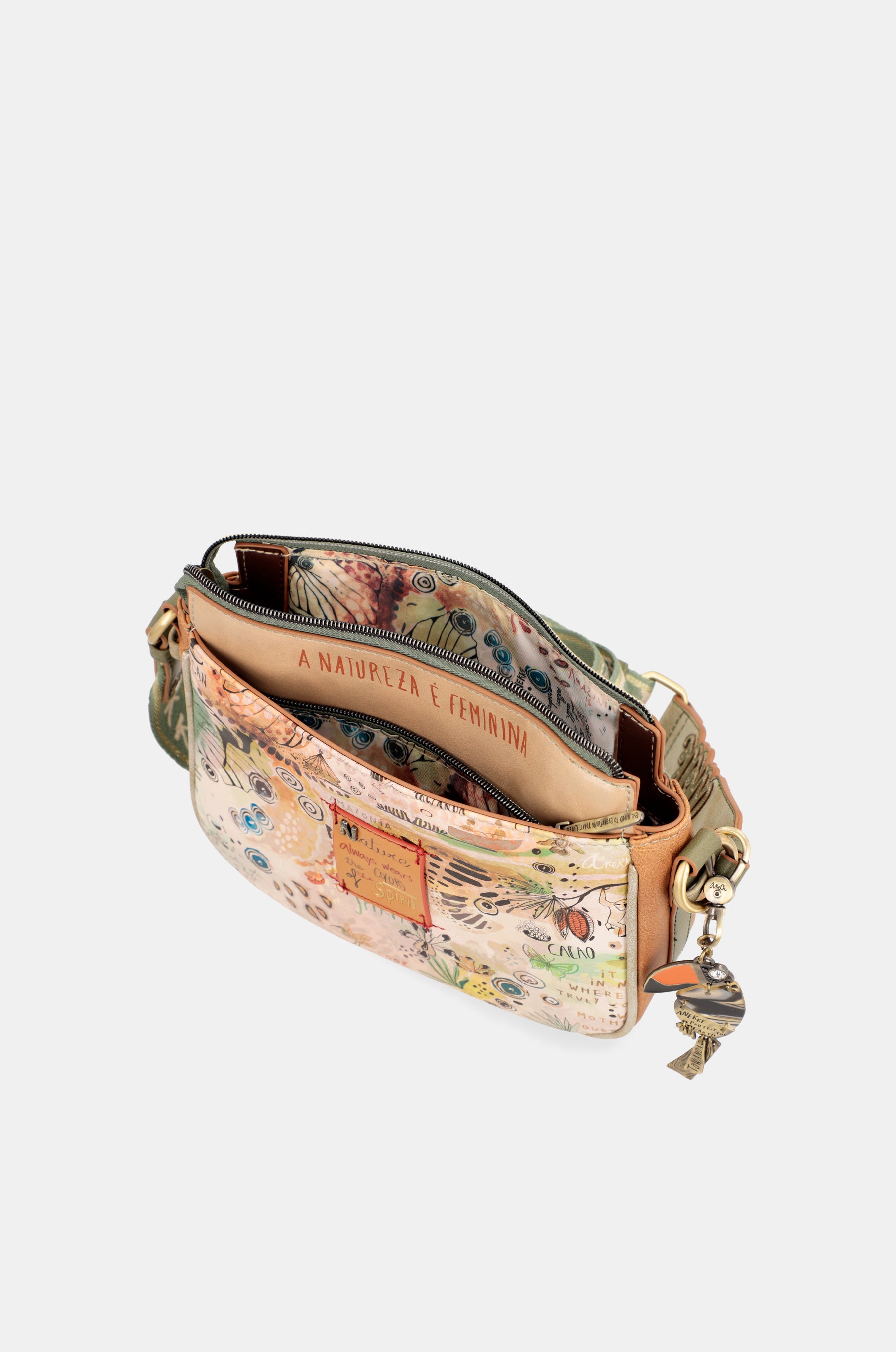 Amazonia medium crossbody bag with 3 compartments