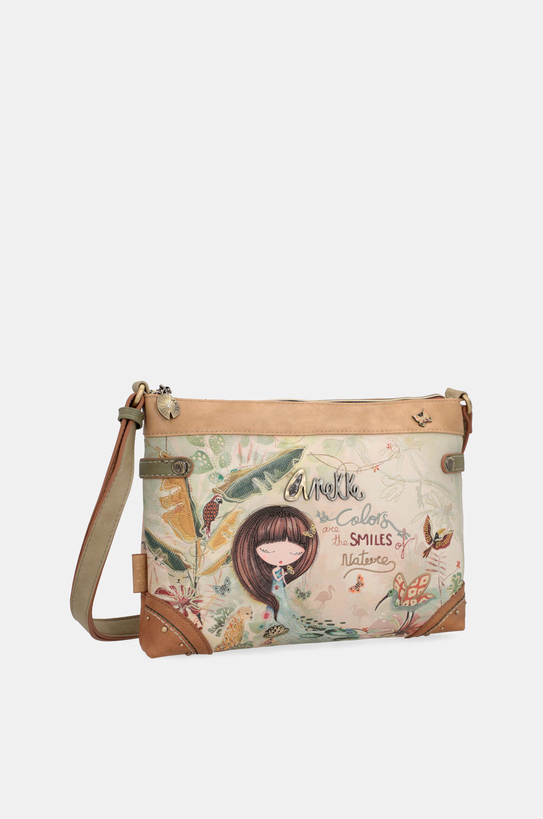 Amazonia large printed crossbody bag