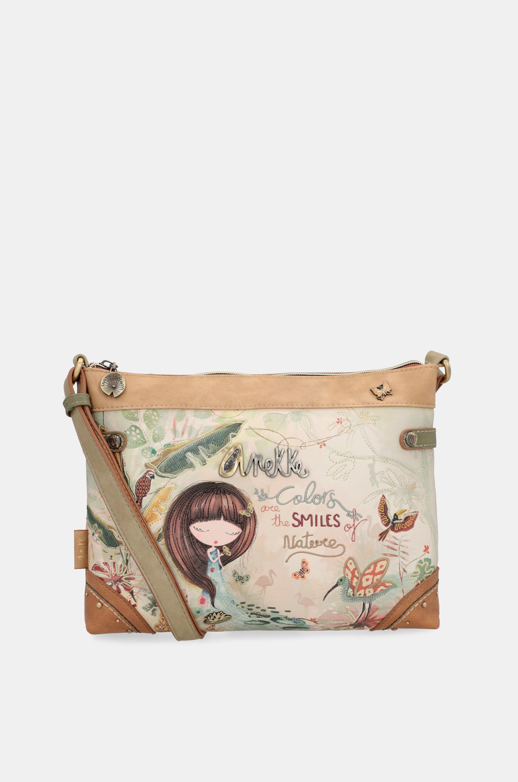 Amazonia large printed crossbody bag