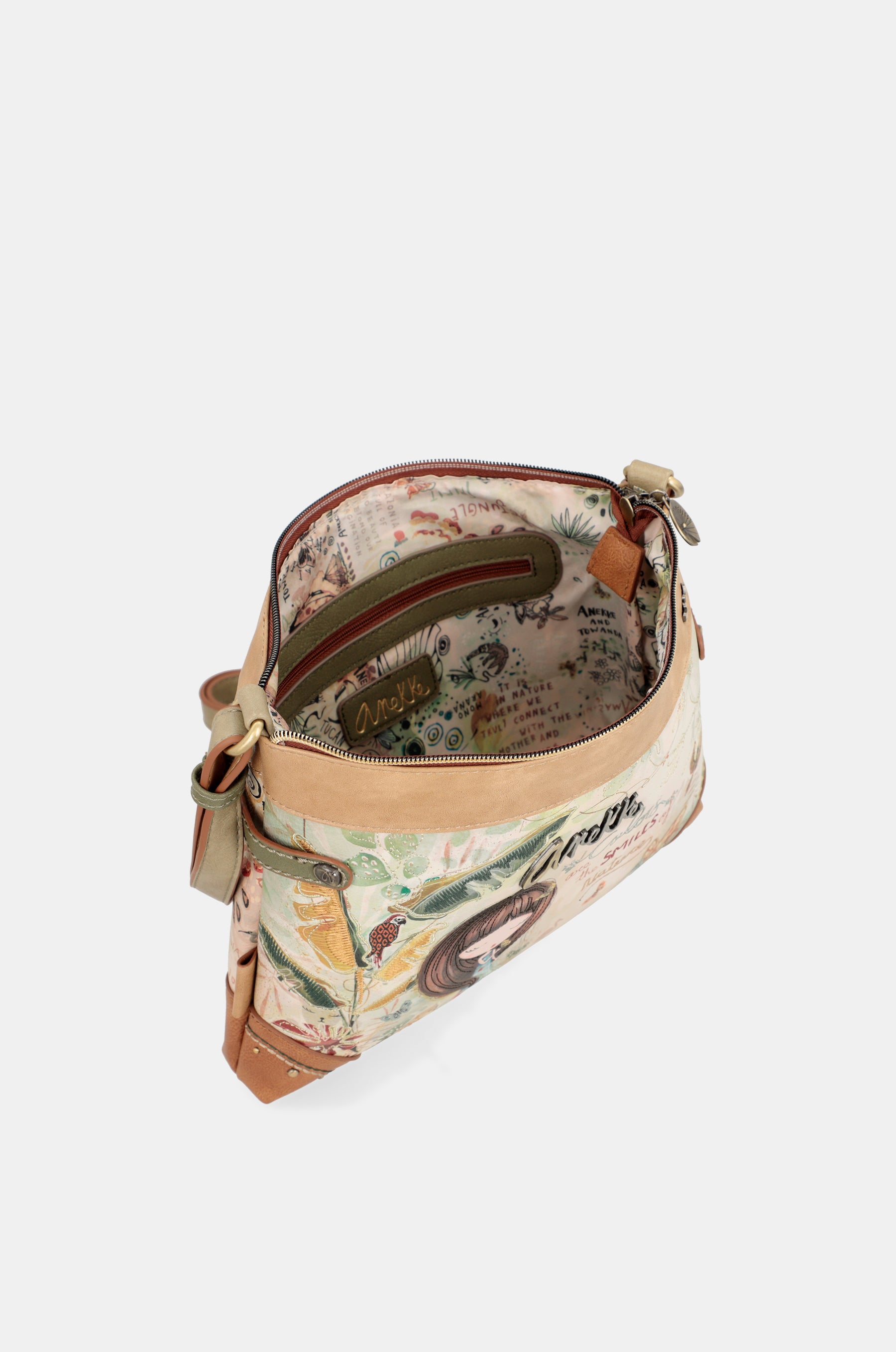 Amazonia large printed crossbody bag