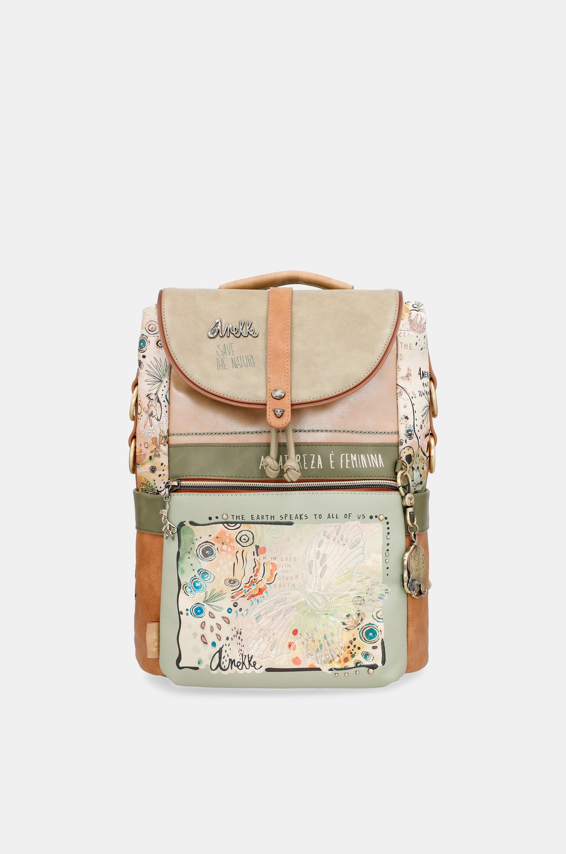Butterfly backpack with flap