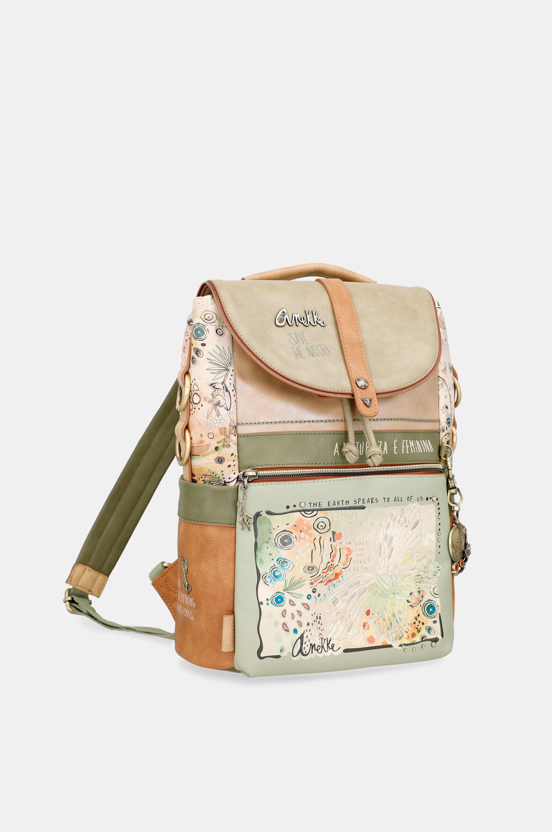 Butterfly backpack with flap