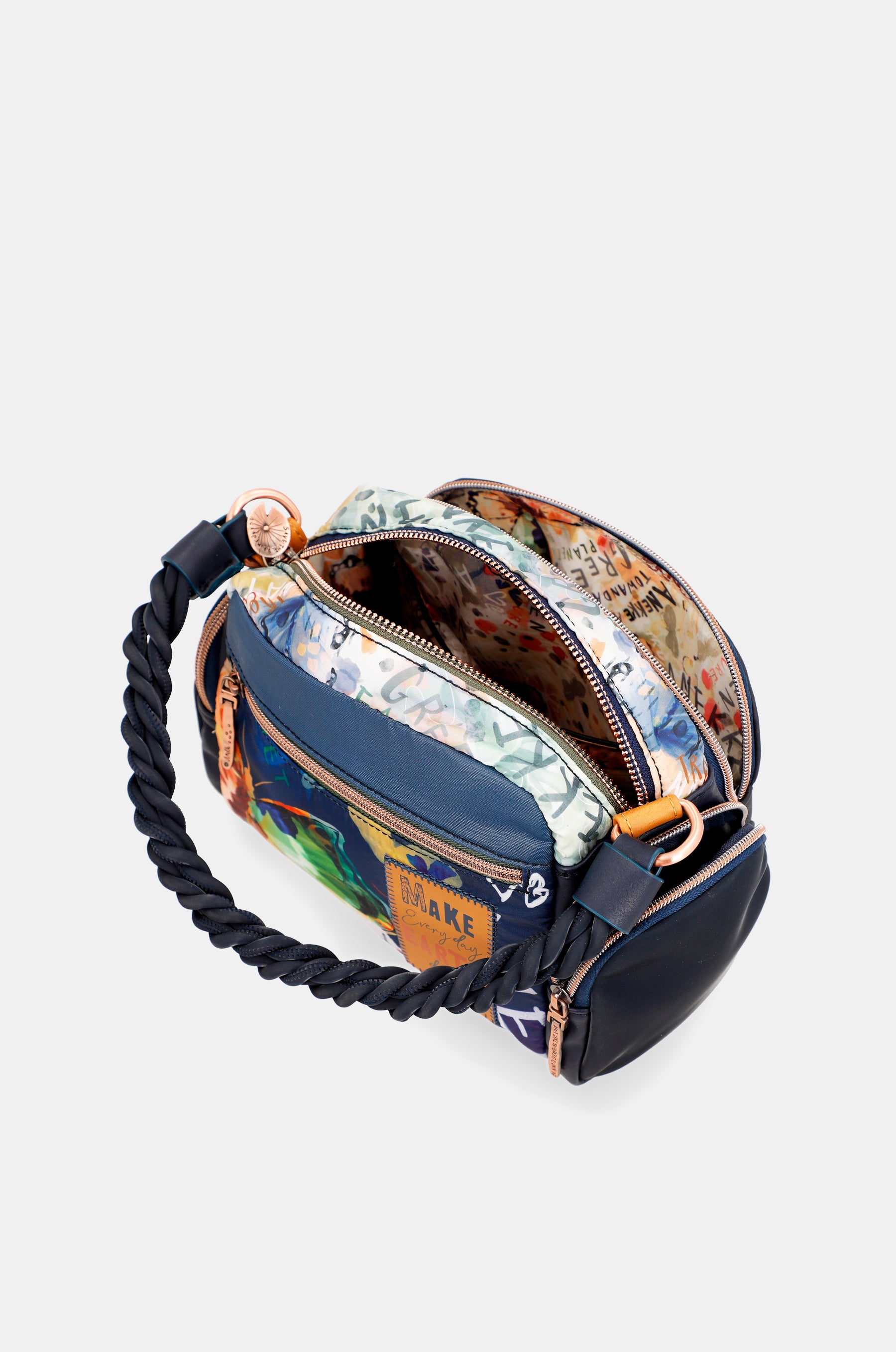 Nature Pachamama blue crossbody bag
