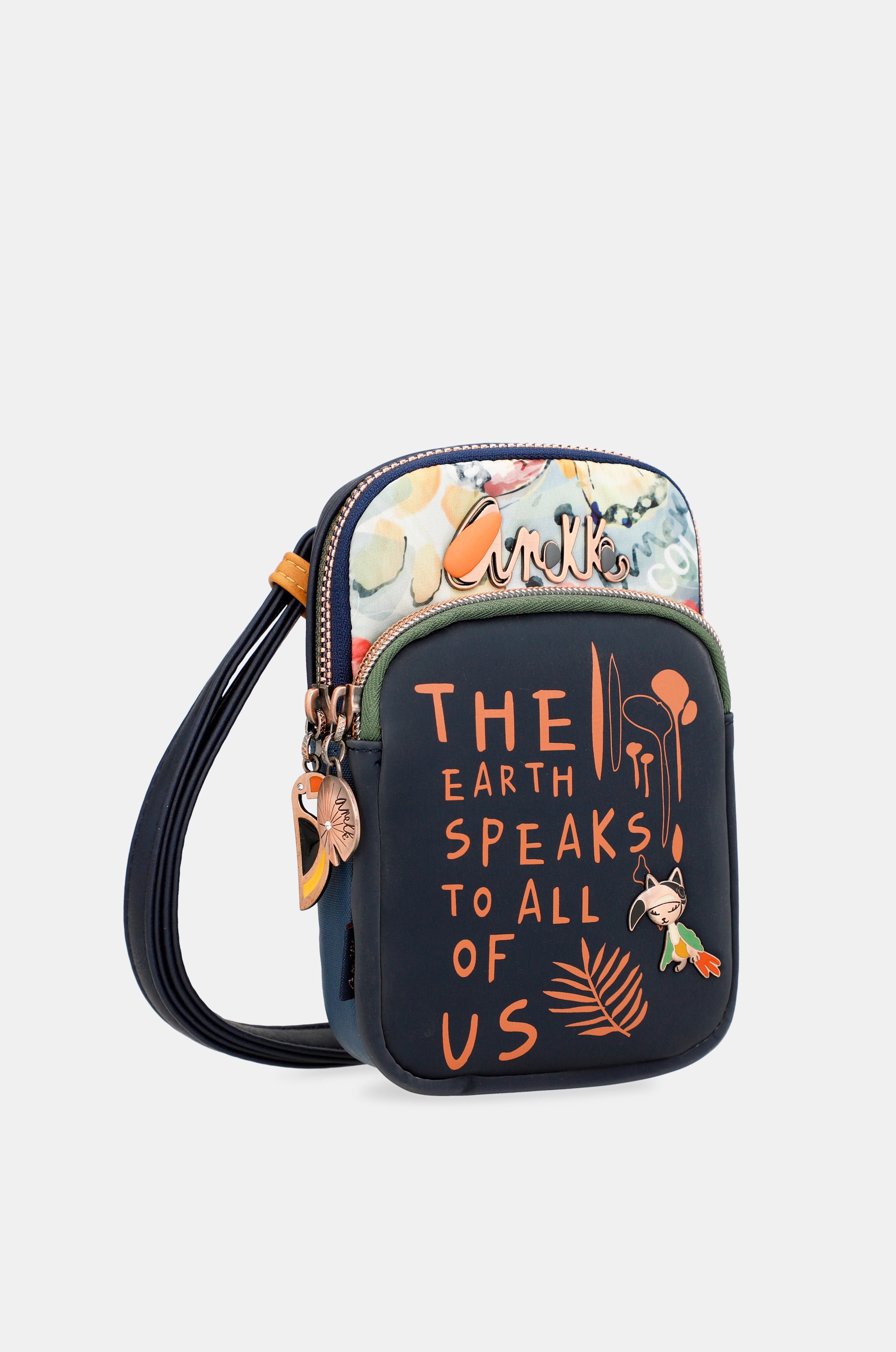 Nature Pachamama navy blue mini crossbody bag