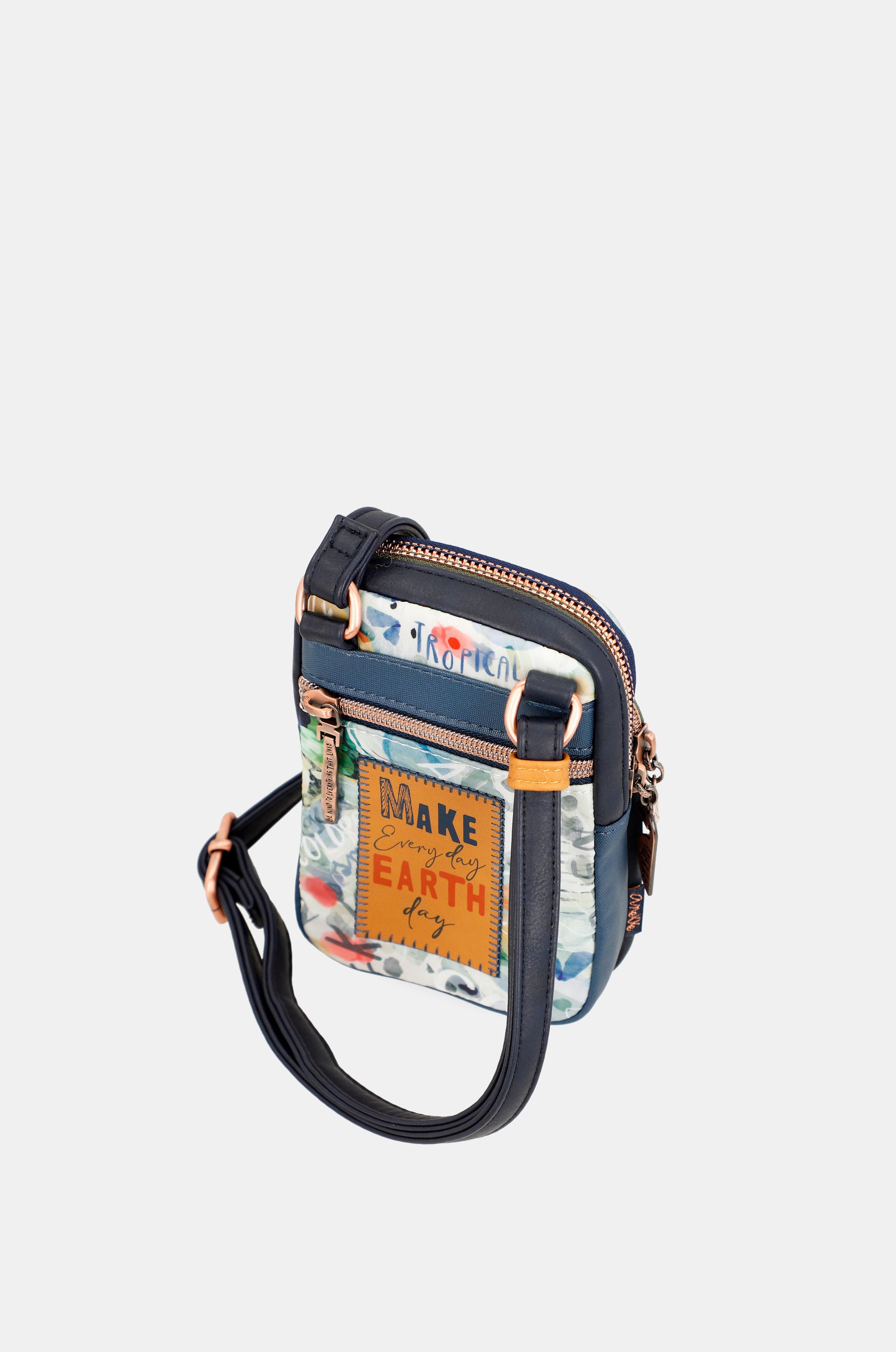 Nature Pachamama navy blue mini crossbody bag