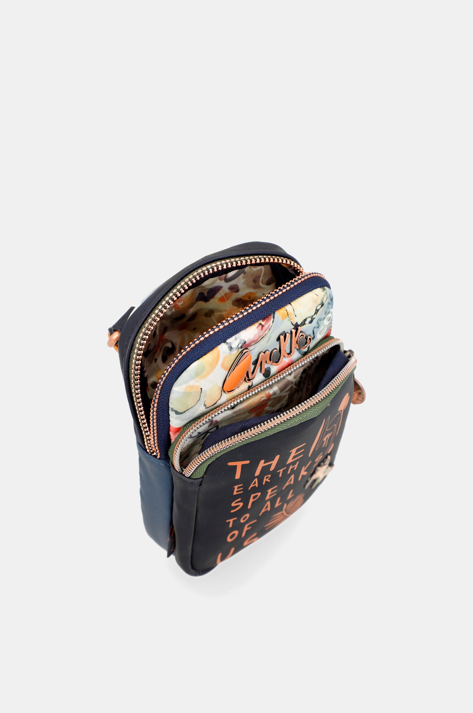 Nature Pachamama navy blue mini crossbody bag