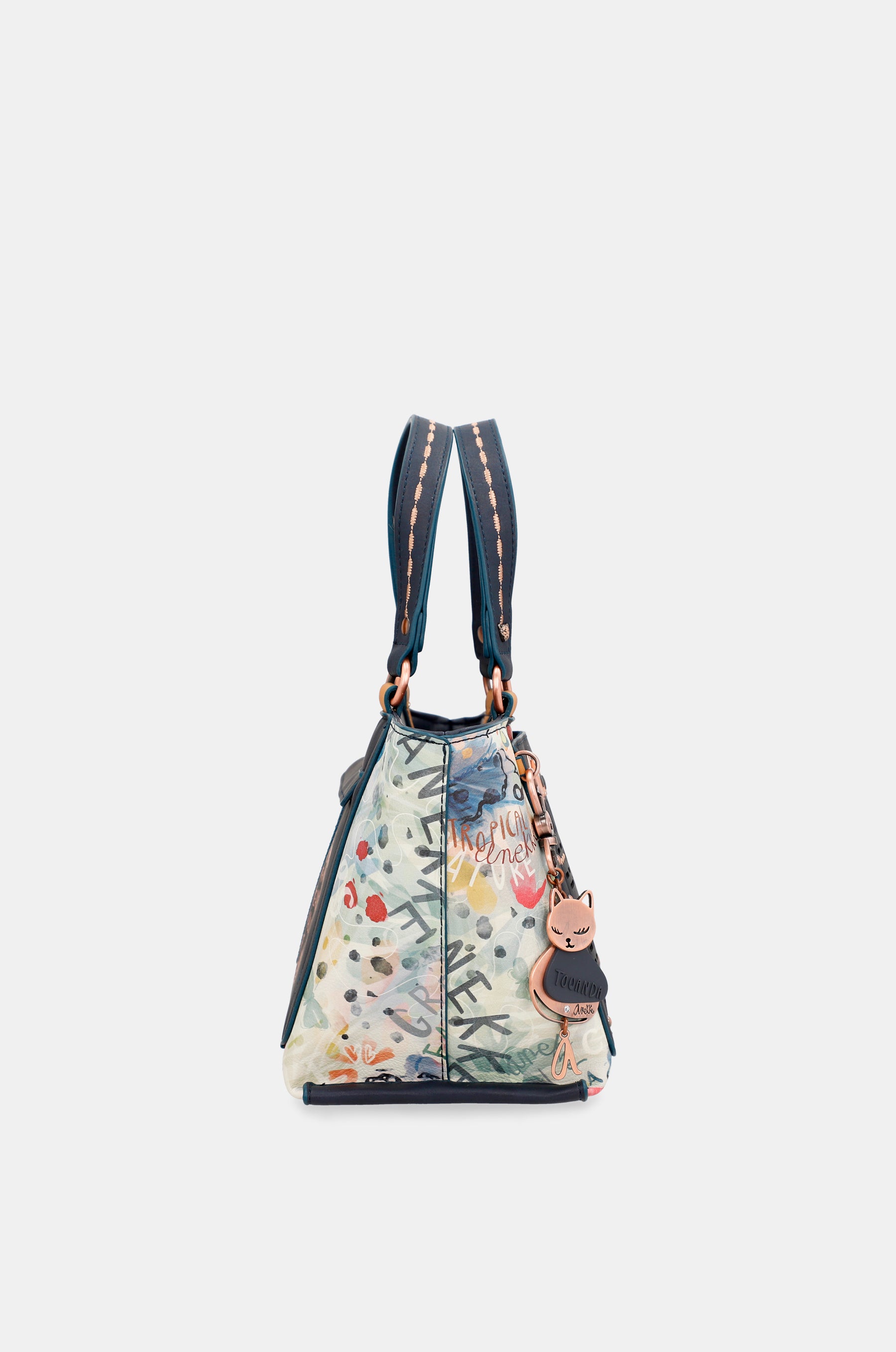 Nature Pachamama navy blue tote bag