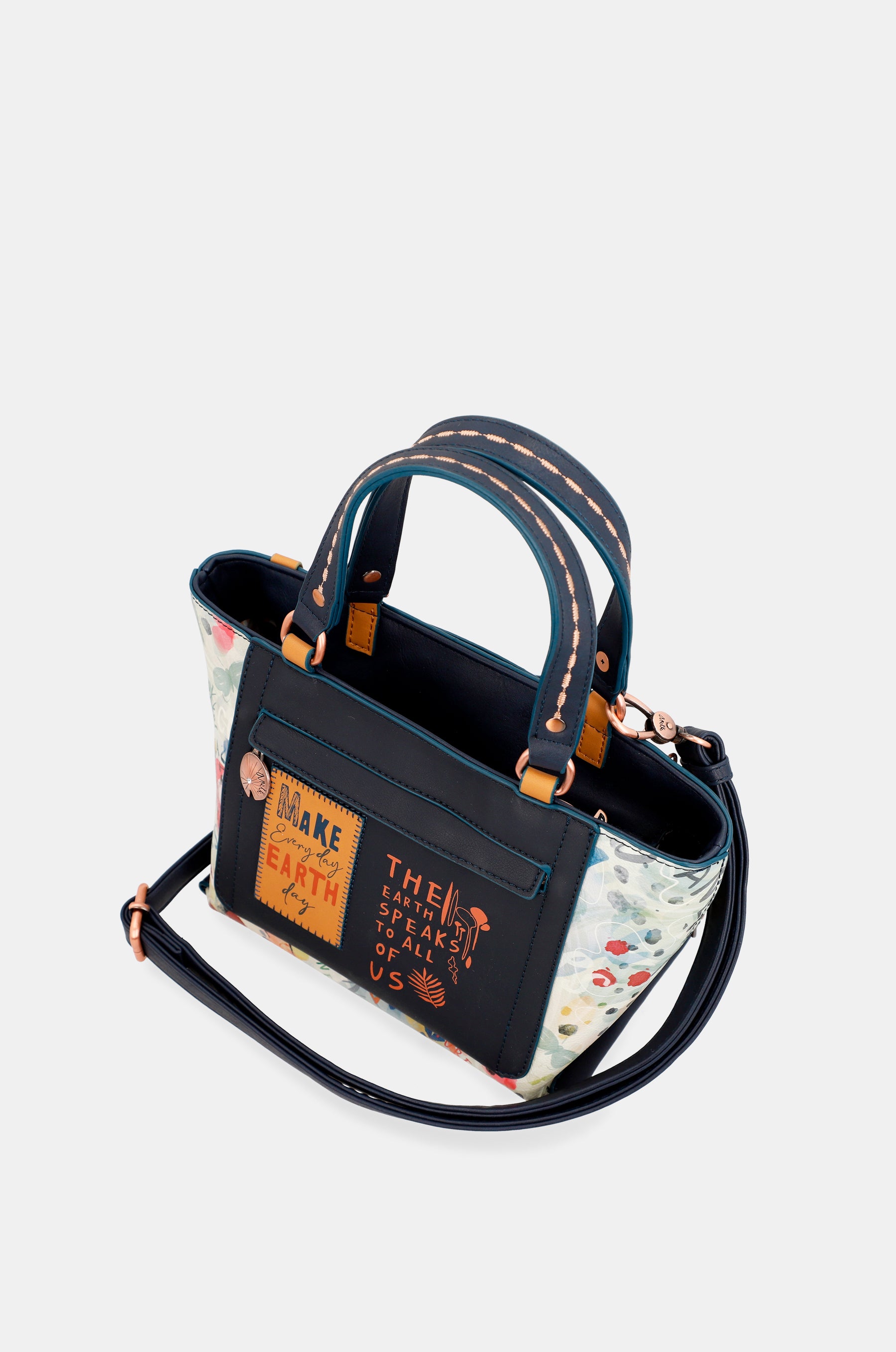 Nature Pachamama navy blue tote bag