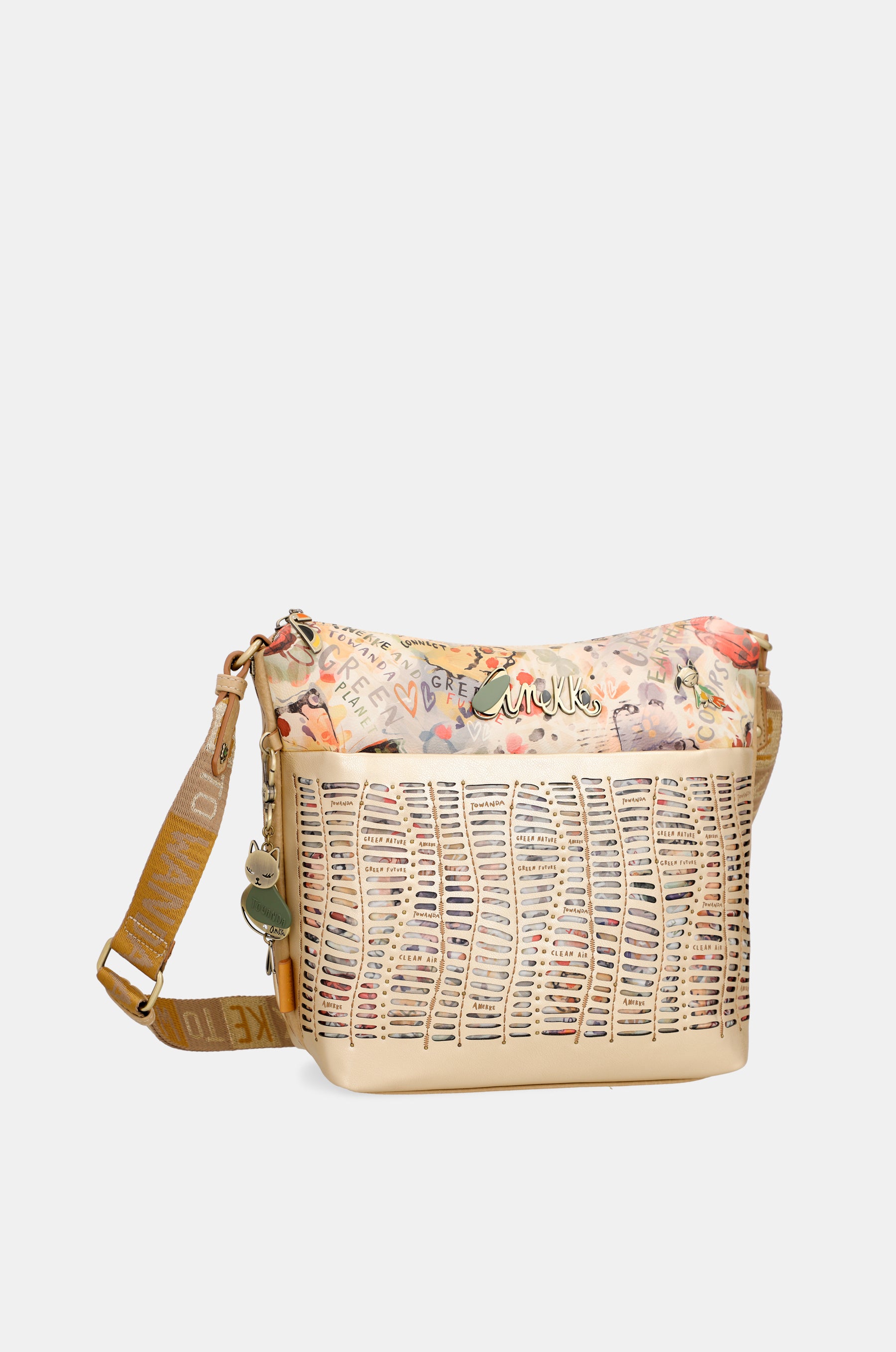 Nature Pachamama golden crossbody bag