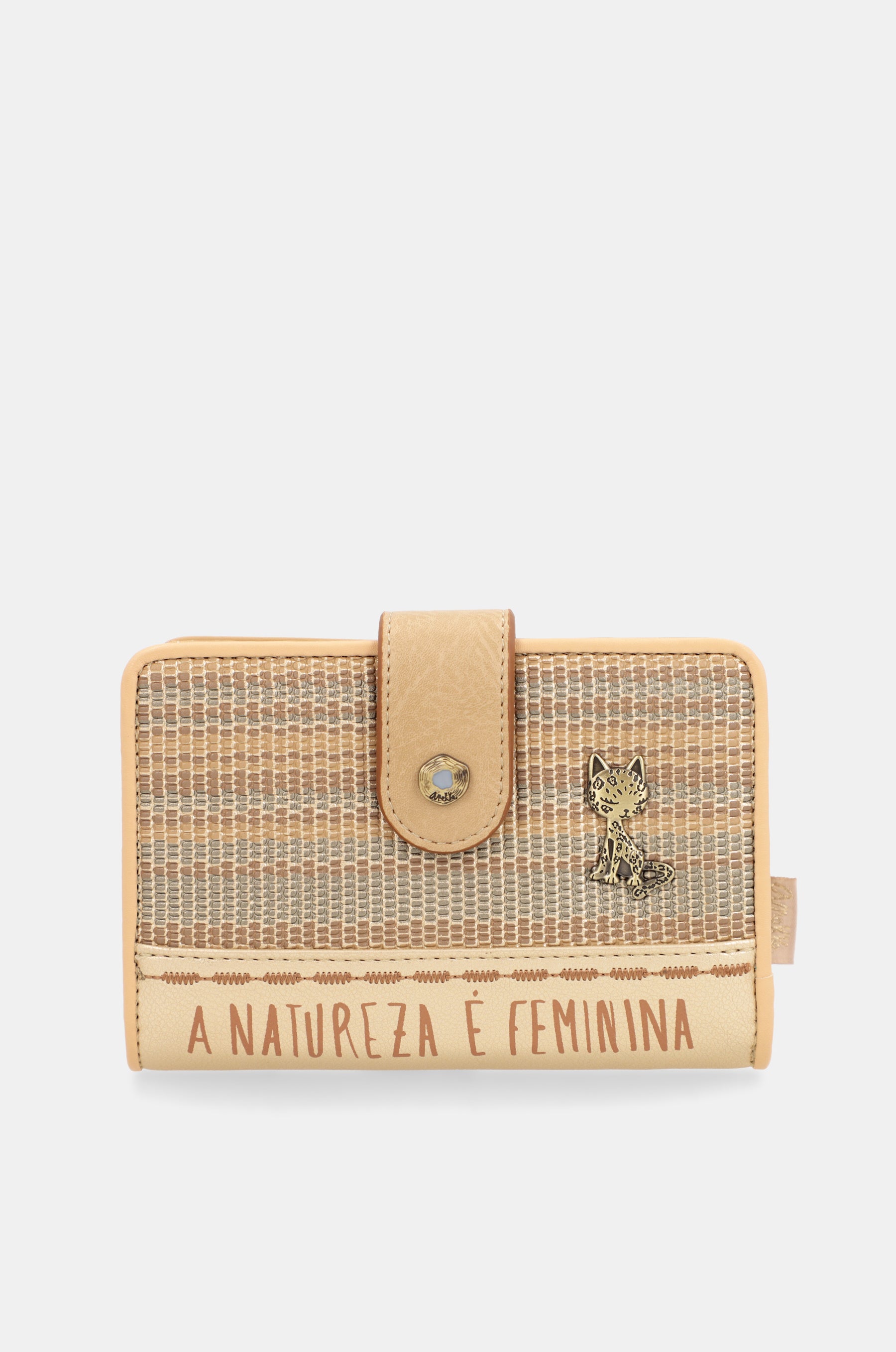 Nature Pachamama gold medium RFID wallet