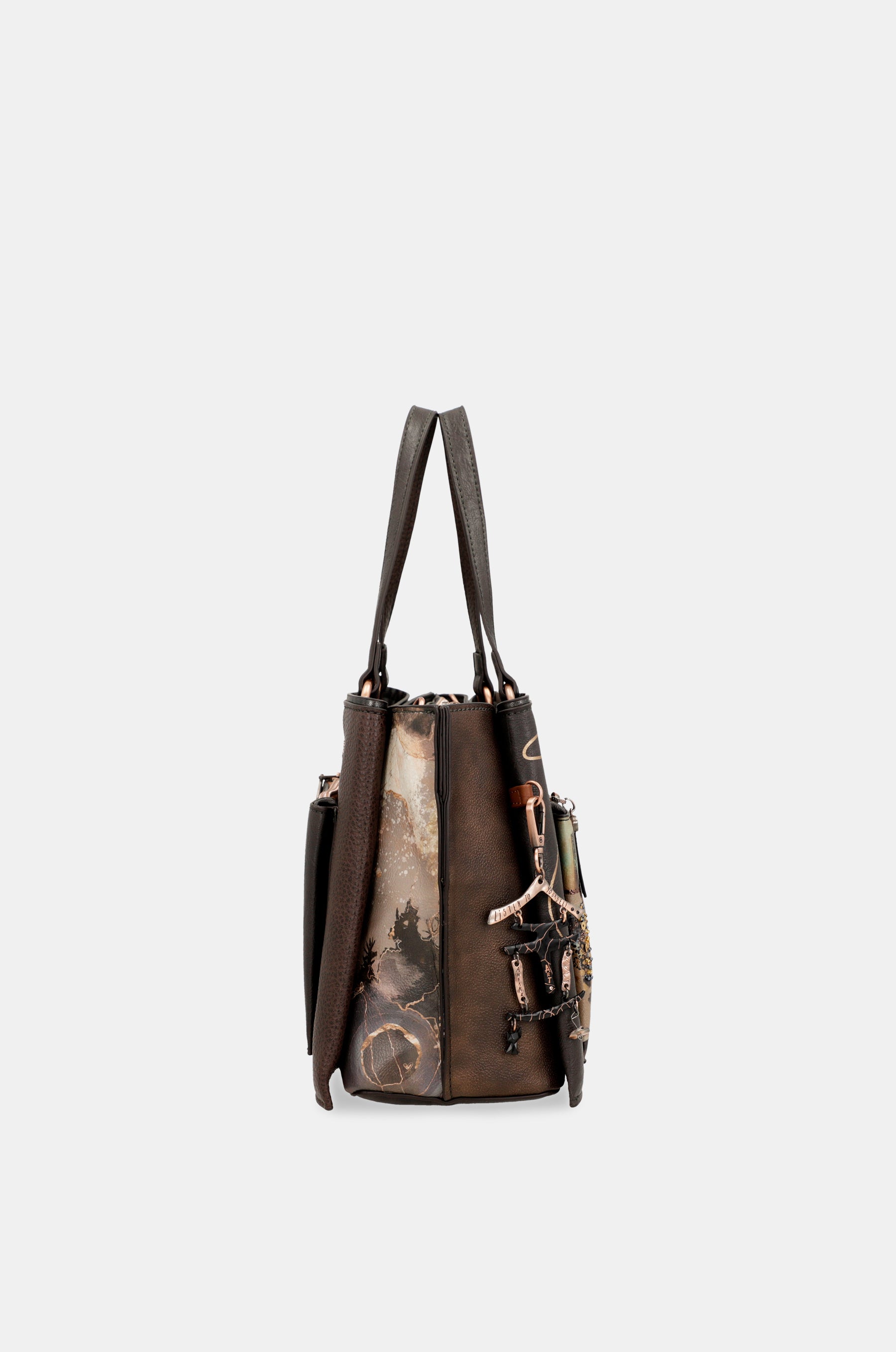 Shōen brown tote with shoulder strap
