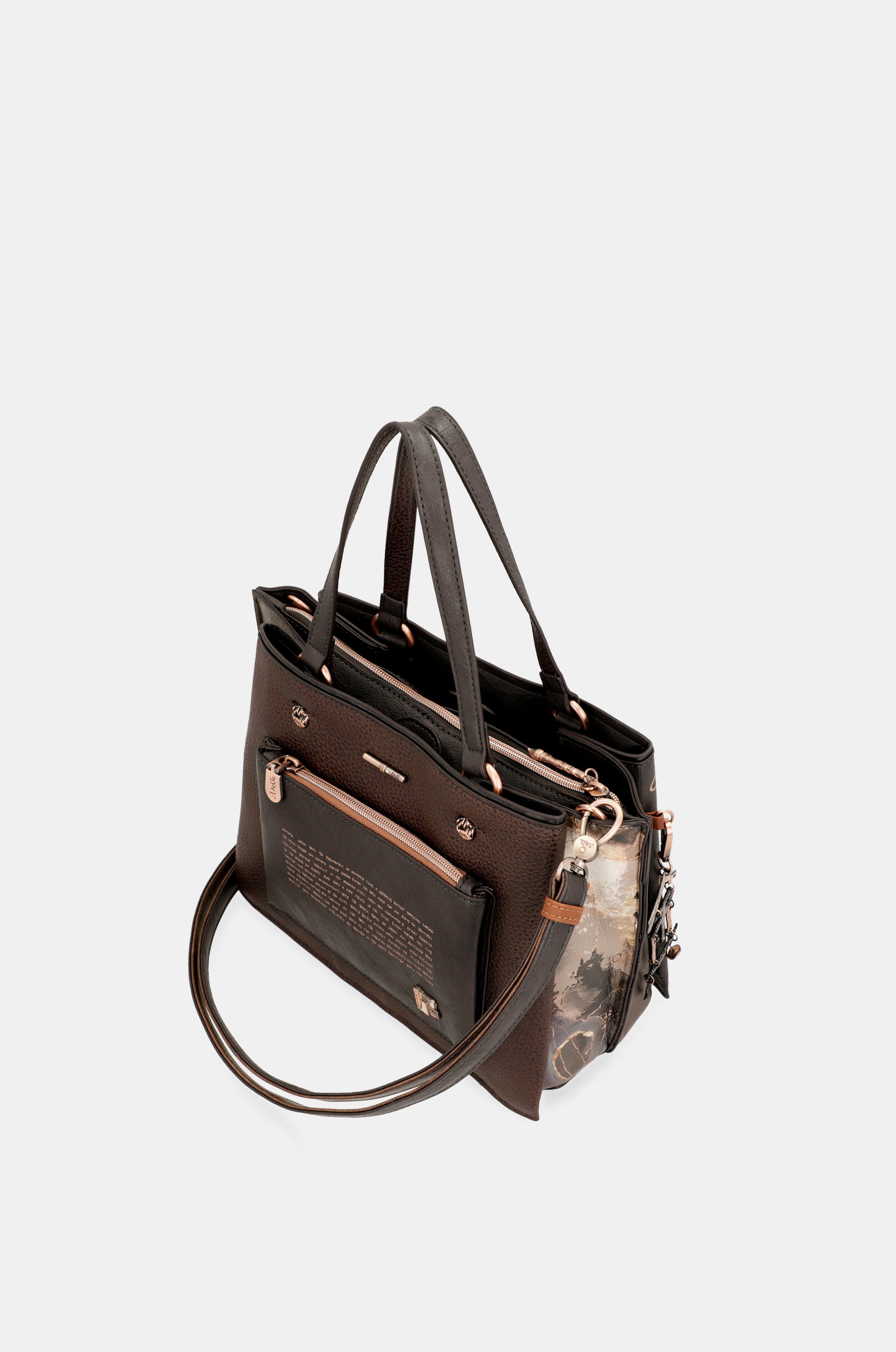 Shōen brown tote with shoulder strap