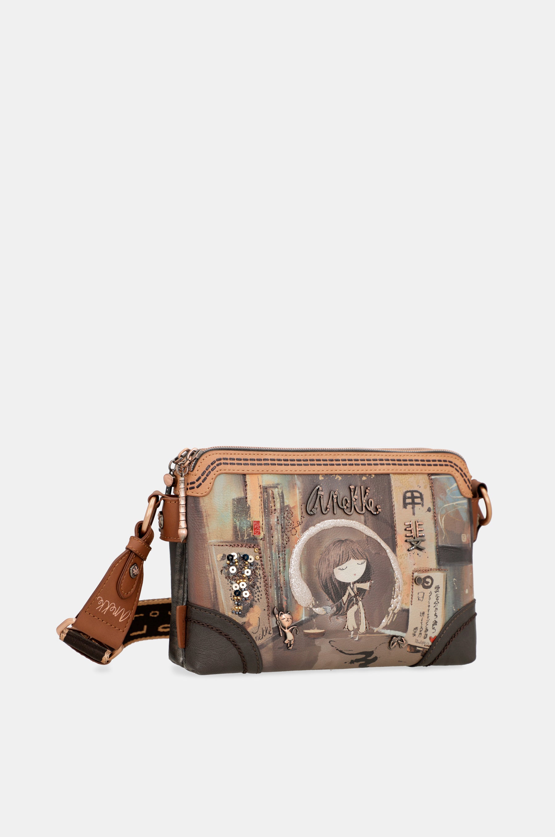 Shōen medium shoulder bag with 3 compartments