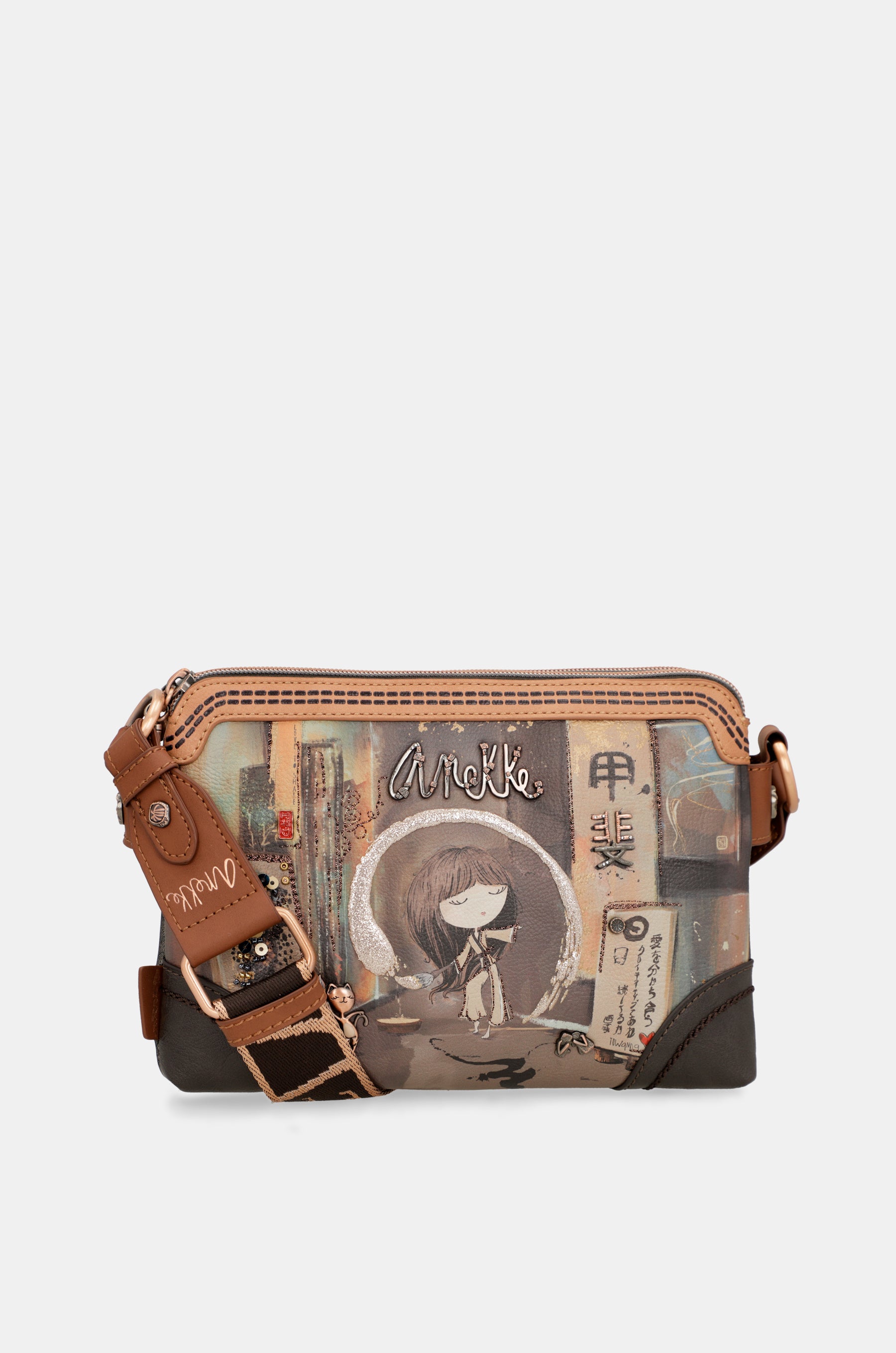 Shōen medium shoulder bag with 3 compartments