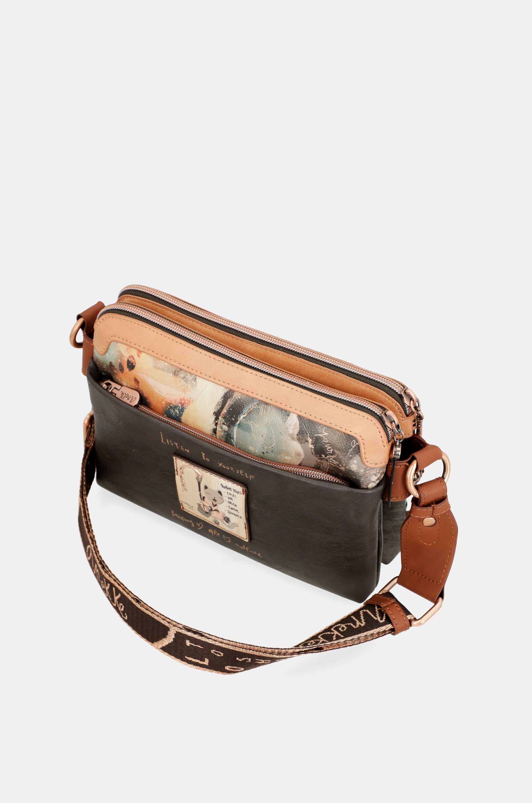 Shōen medium shoulder bag with 3 compartments