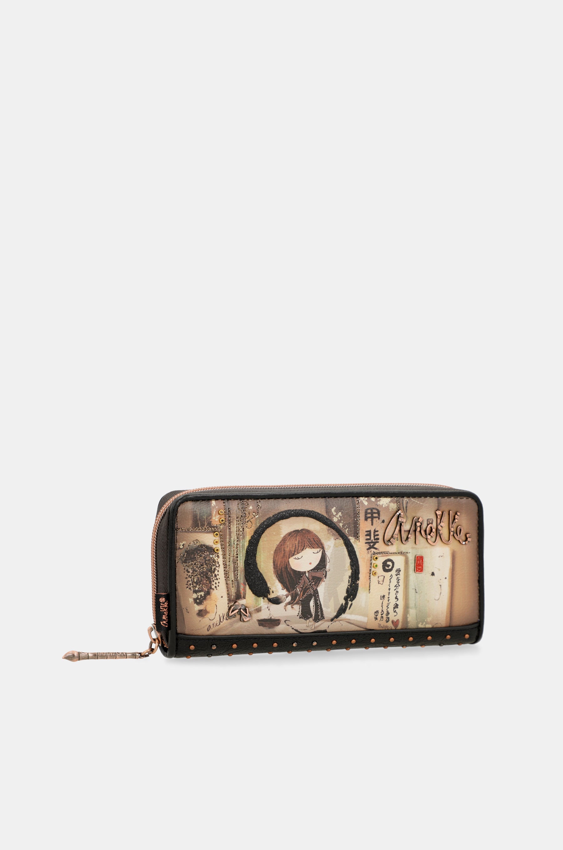 Shōen large black RFID wallet