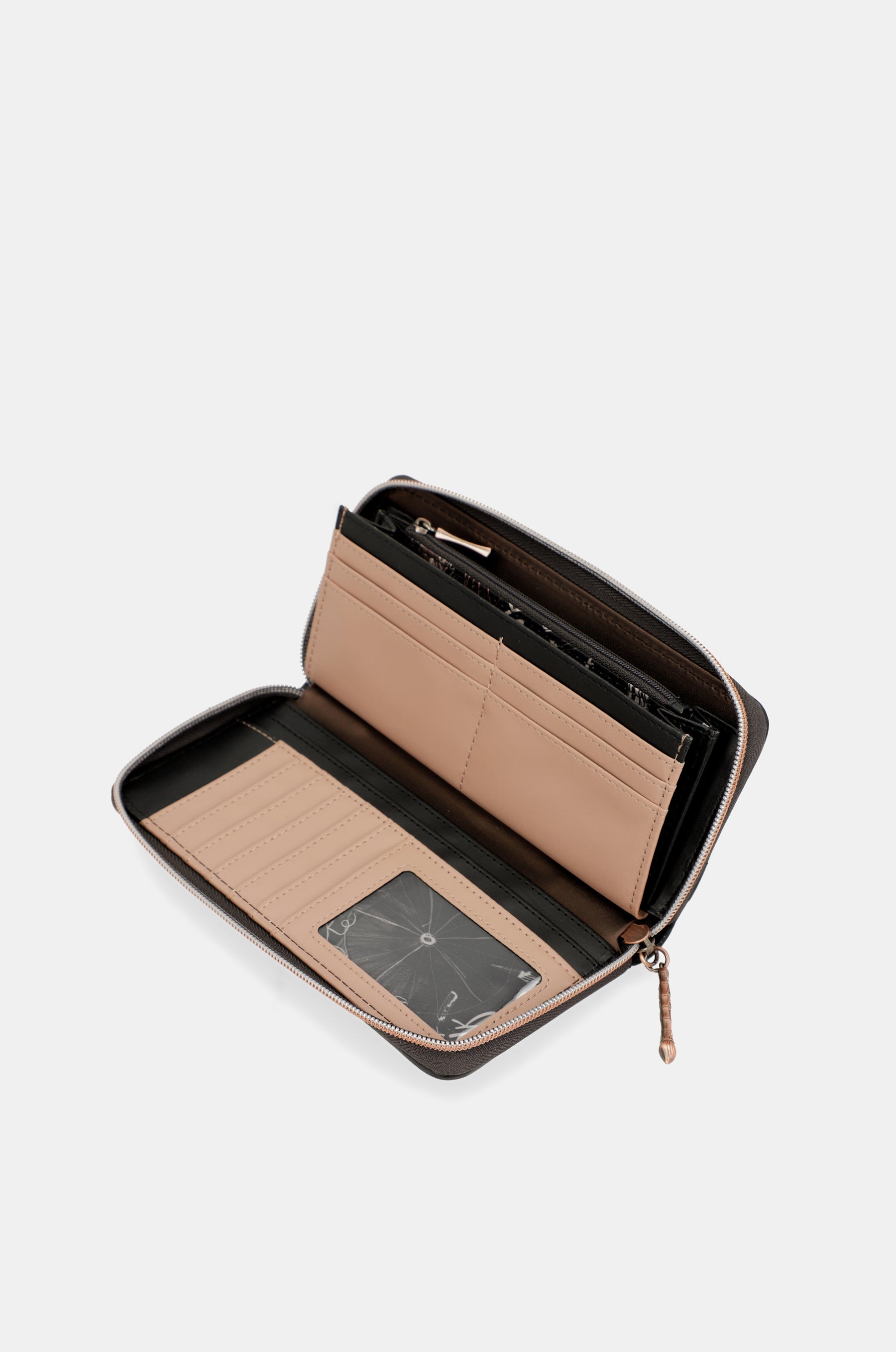 Shōen large black RFID wallet