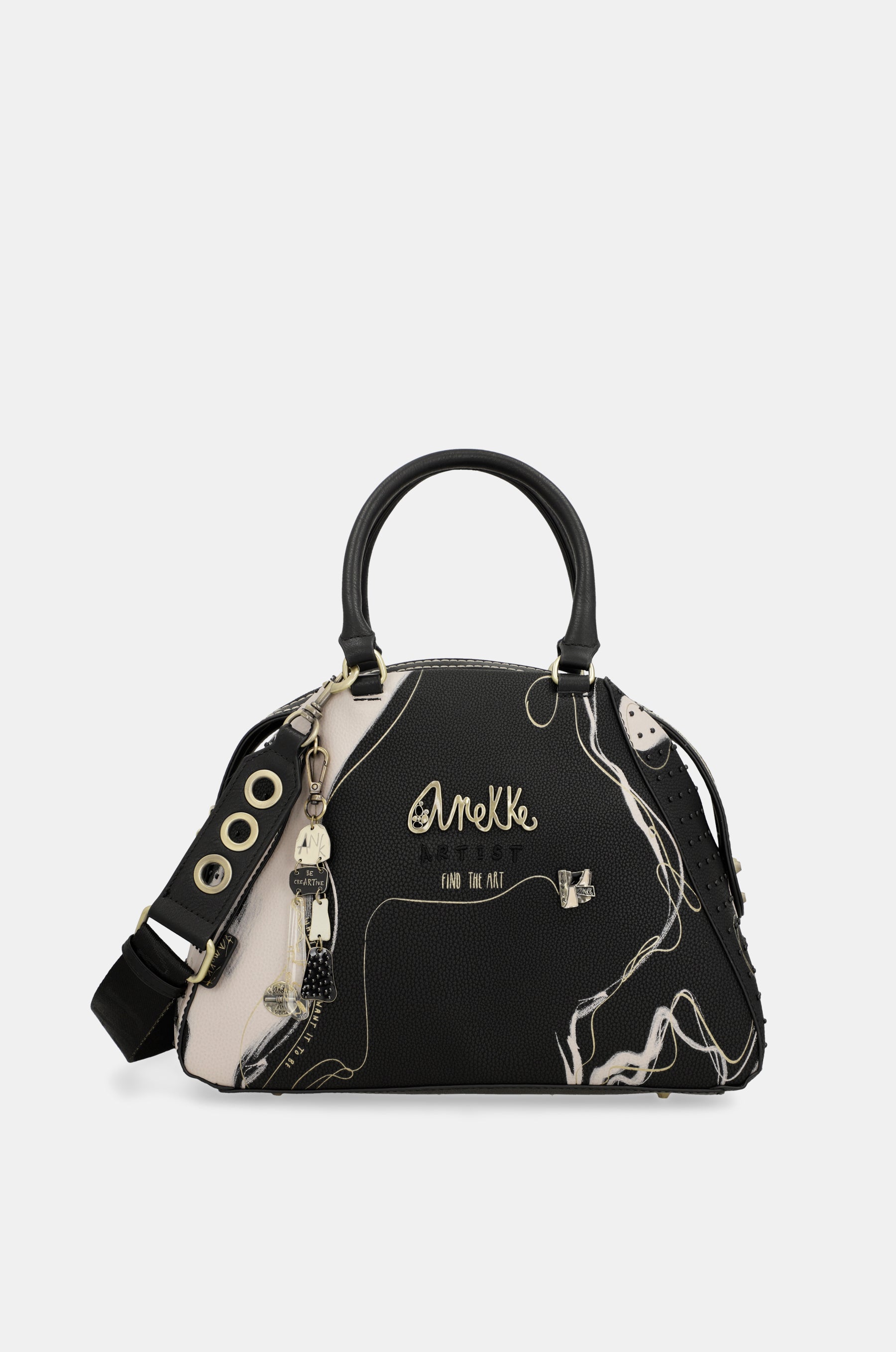 Nature Shodō black 2-handle shoulder bag