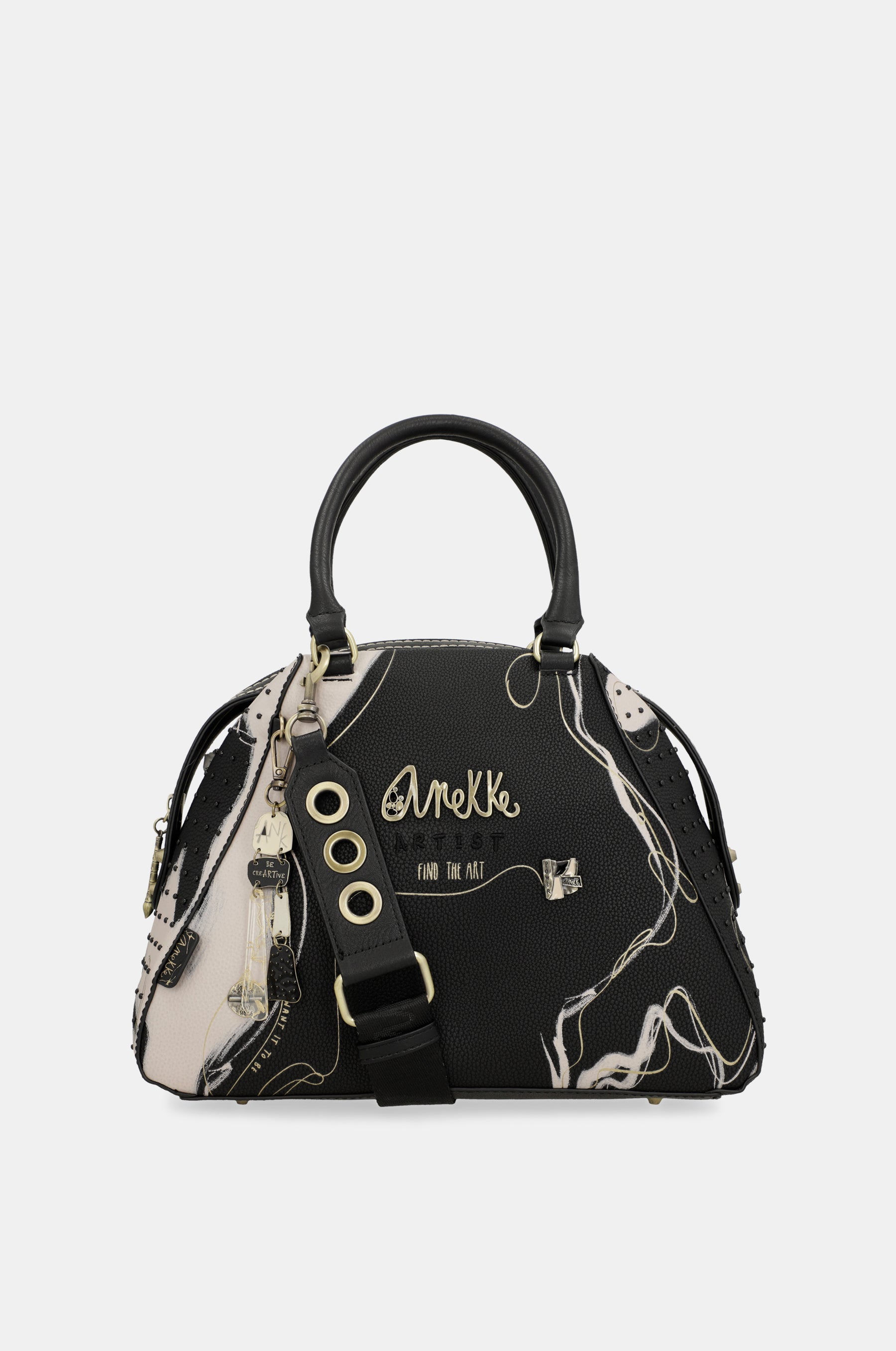 Nature Shodō black 2-handle shoulder bag