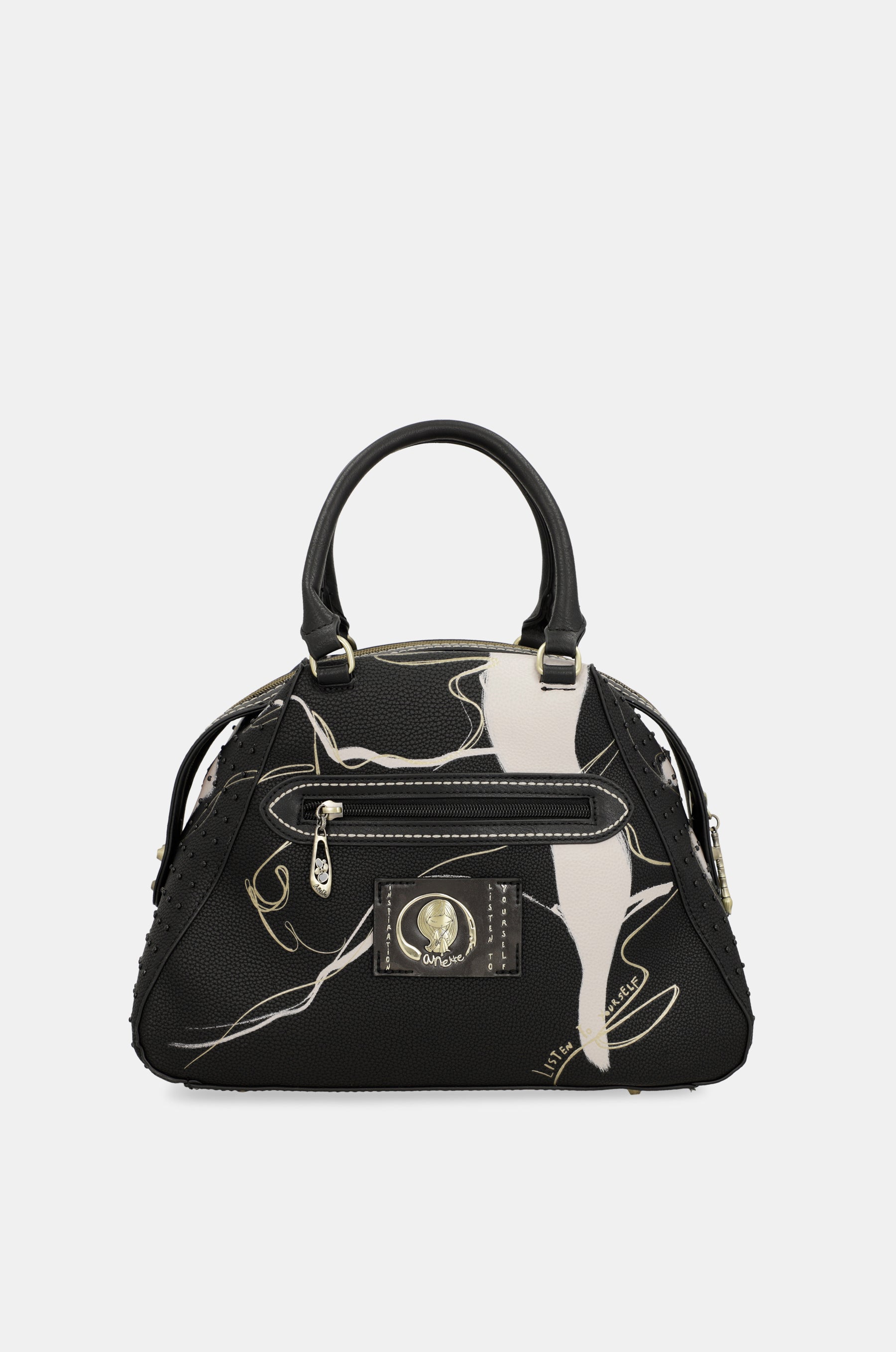 Nature Shodō black 2-handle shoulder bag