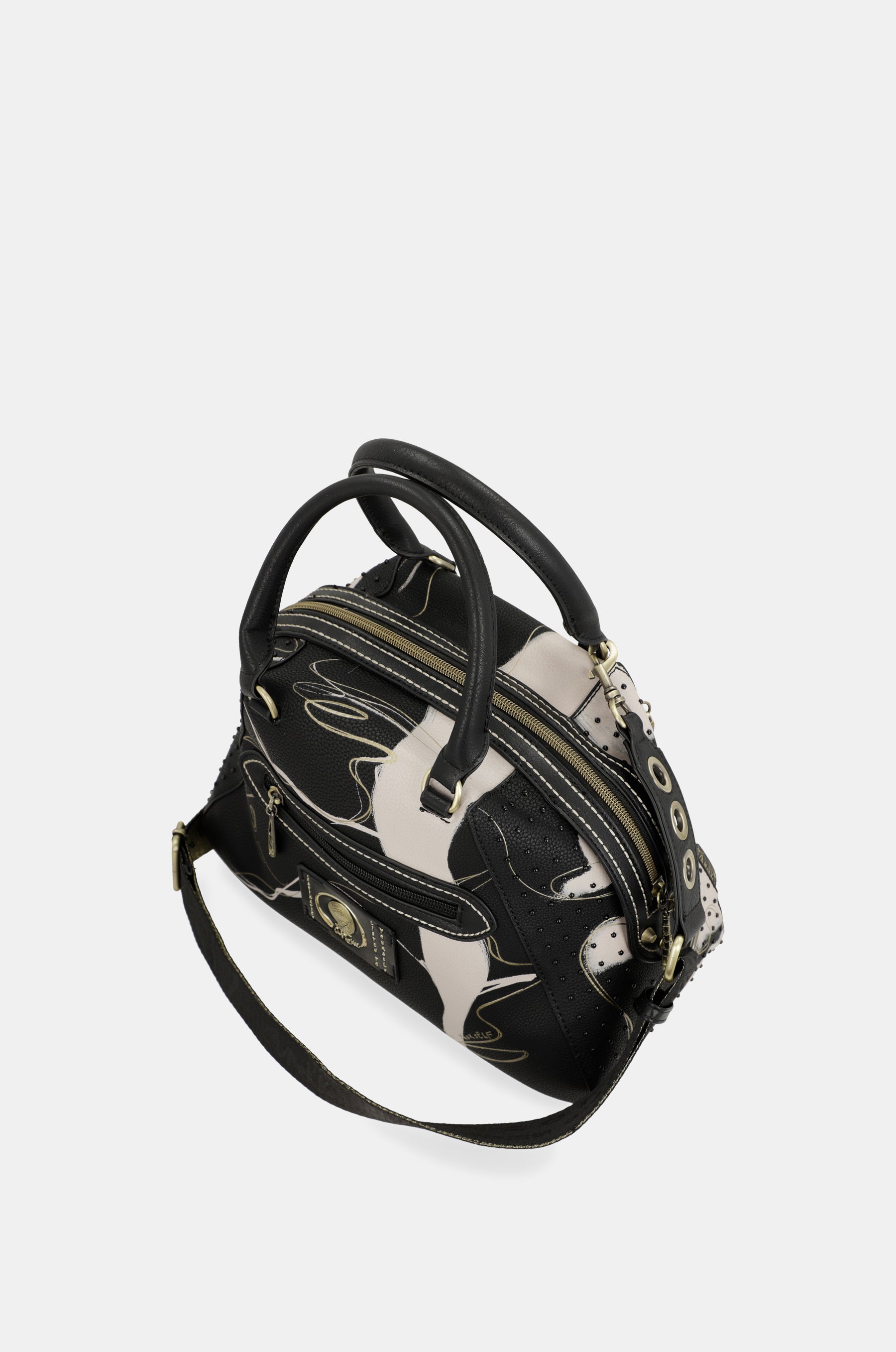 Nature Shodō black 2-handle shoulder bag