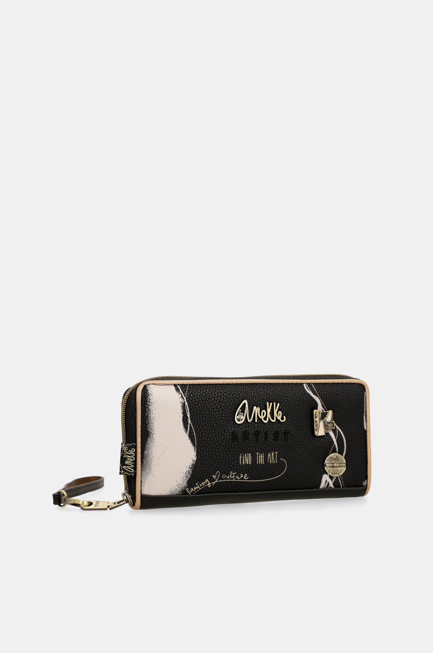 Nature Shodō Anekke large black RFID wallet
