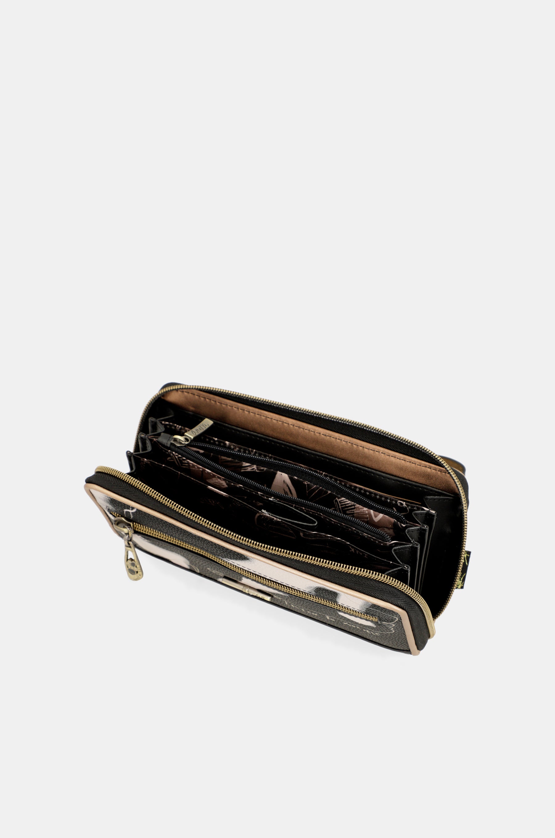 Nature Shodō Anekke large black RFID wallet