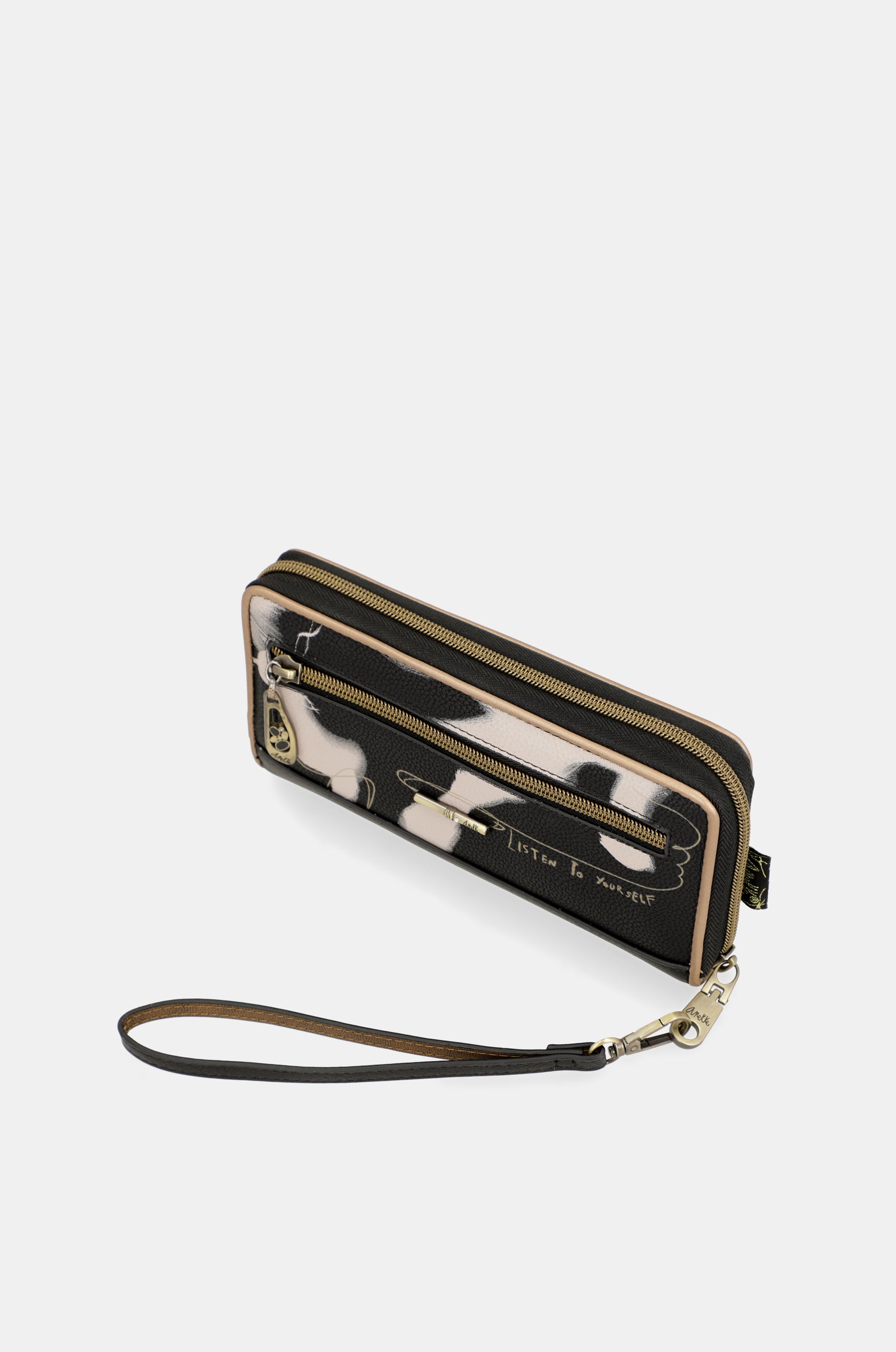Nature Shodō Anekke large black RFID wallet