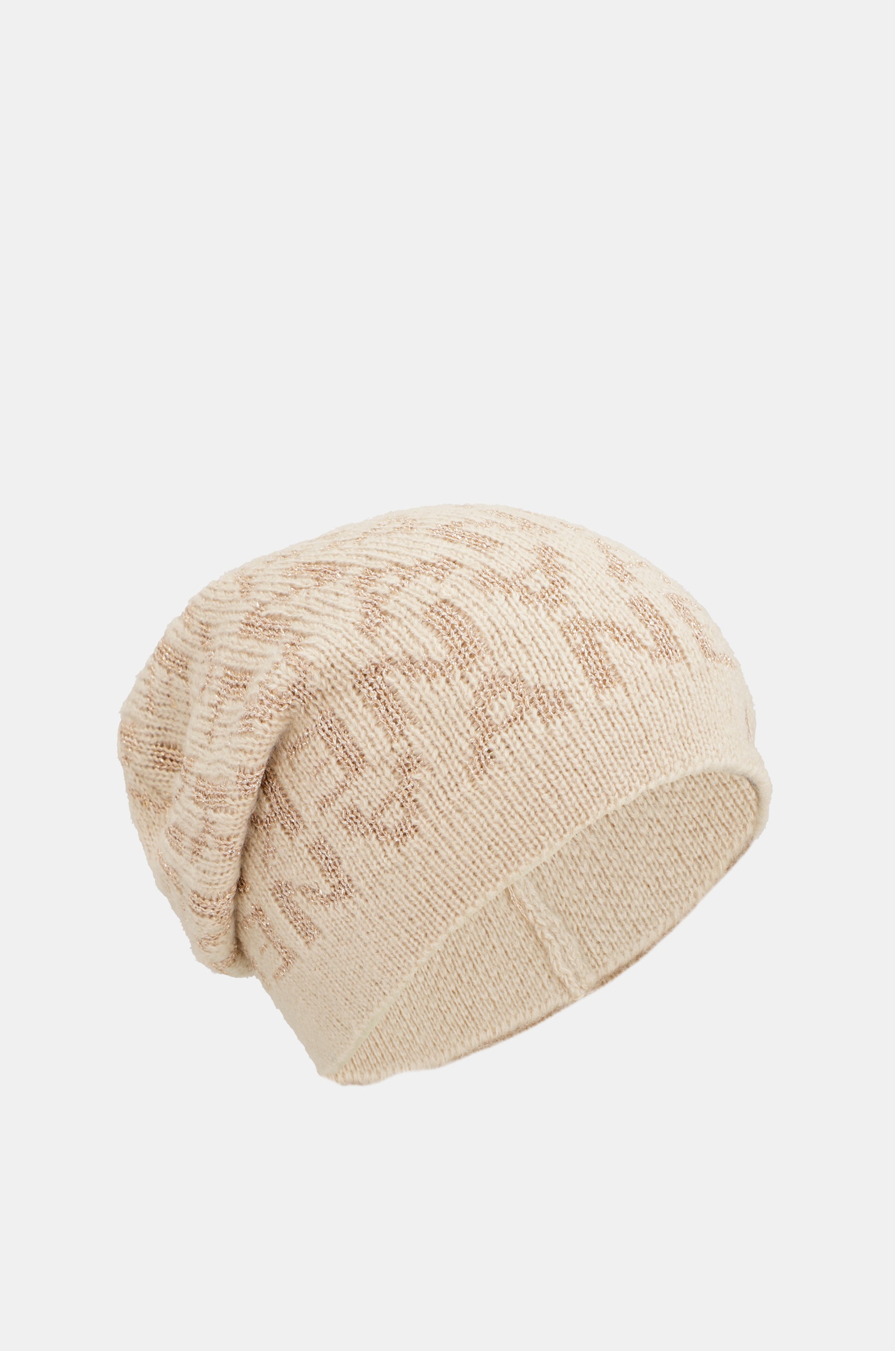 Beige Contemporary Knit Hat