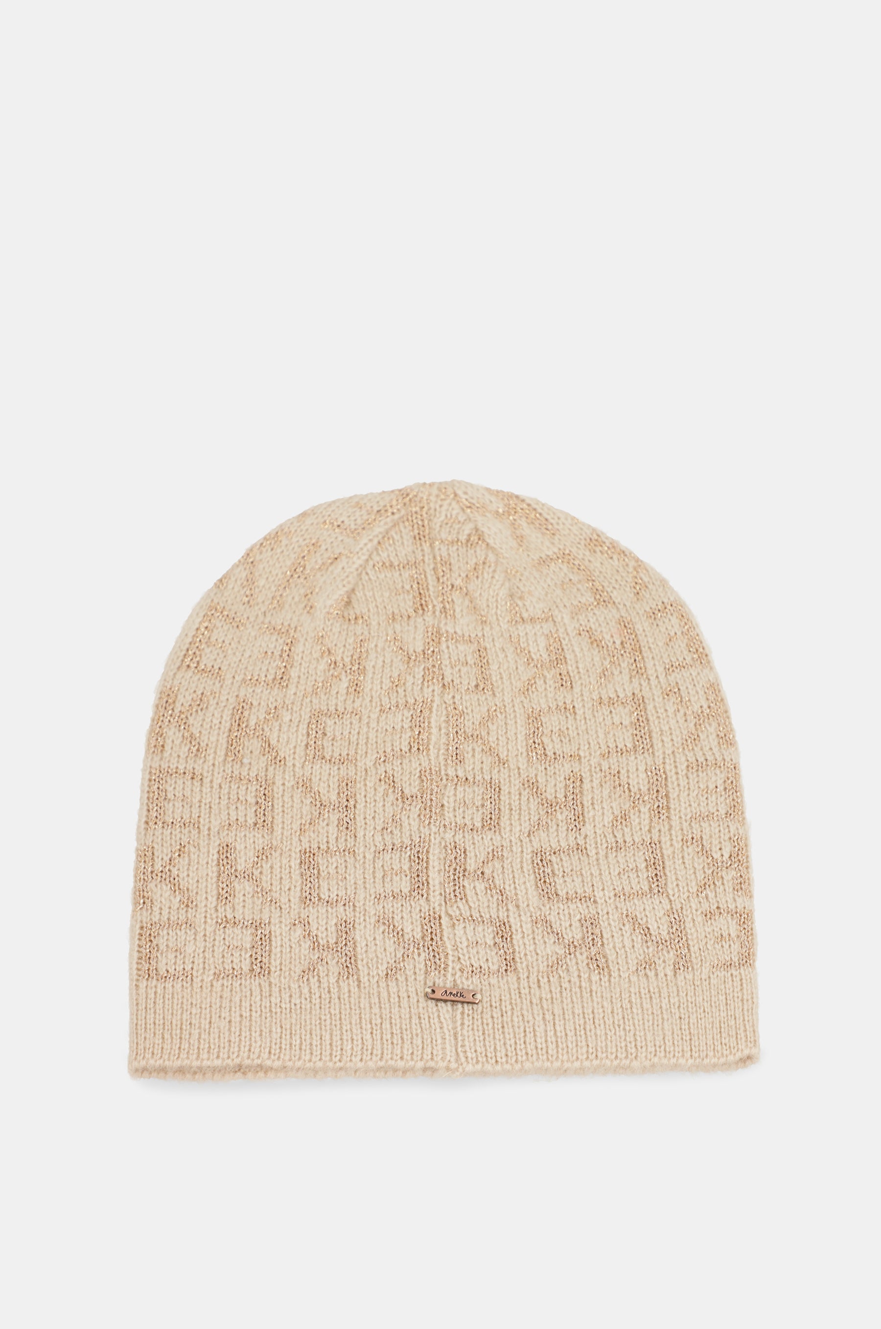 Beige Contemporary Knit Hat