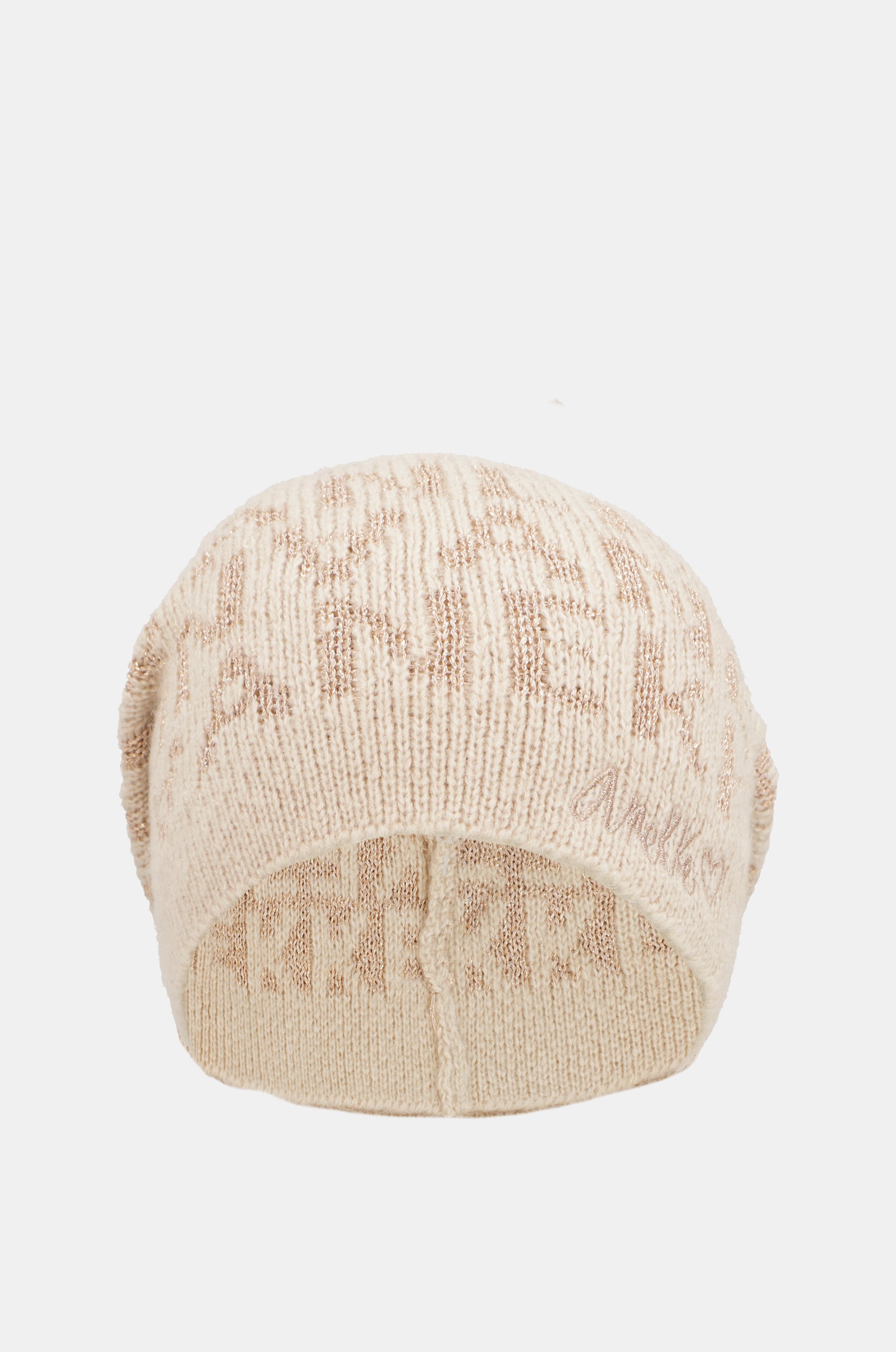 Beige Contemporary Knit Hat