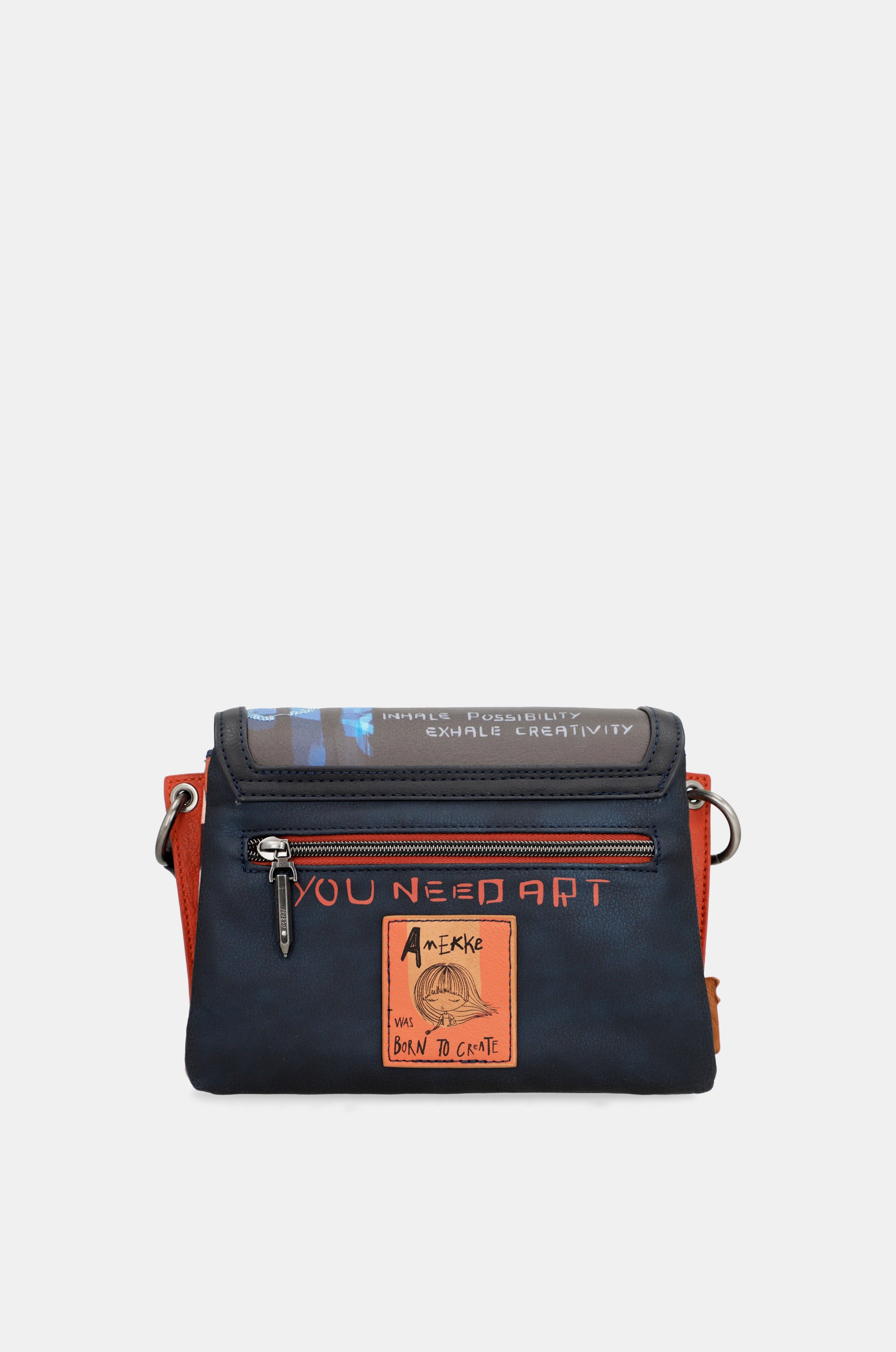 Contemporary flap shoulder bag