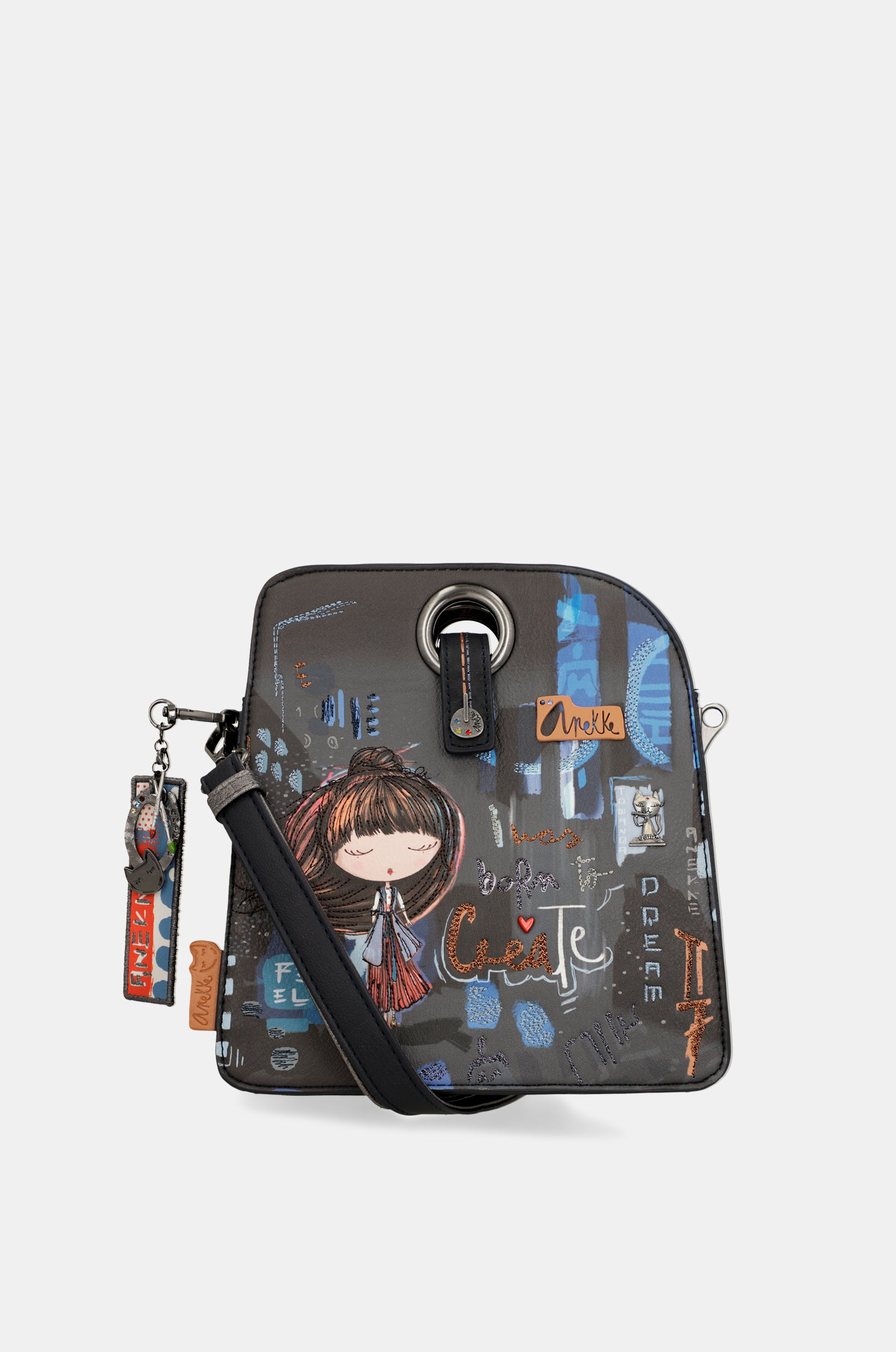 Contemporary Geometric 3 Compartment Shoulder Bag