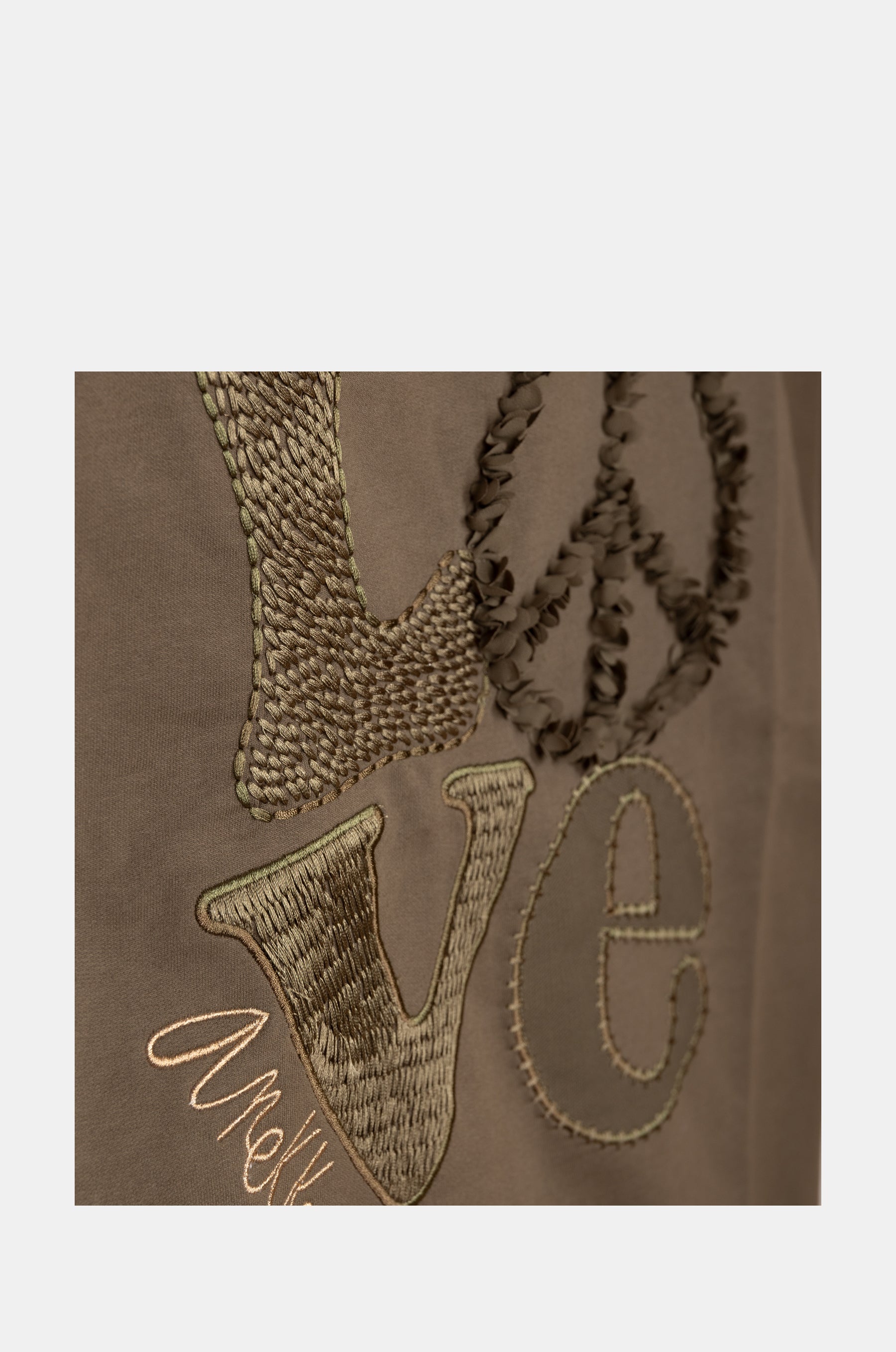 Peace & Love green sleeveless sweatshirt