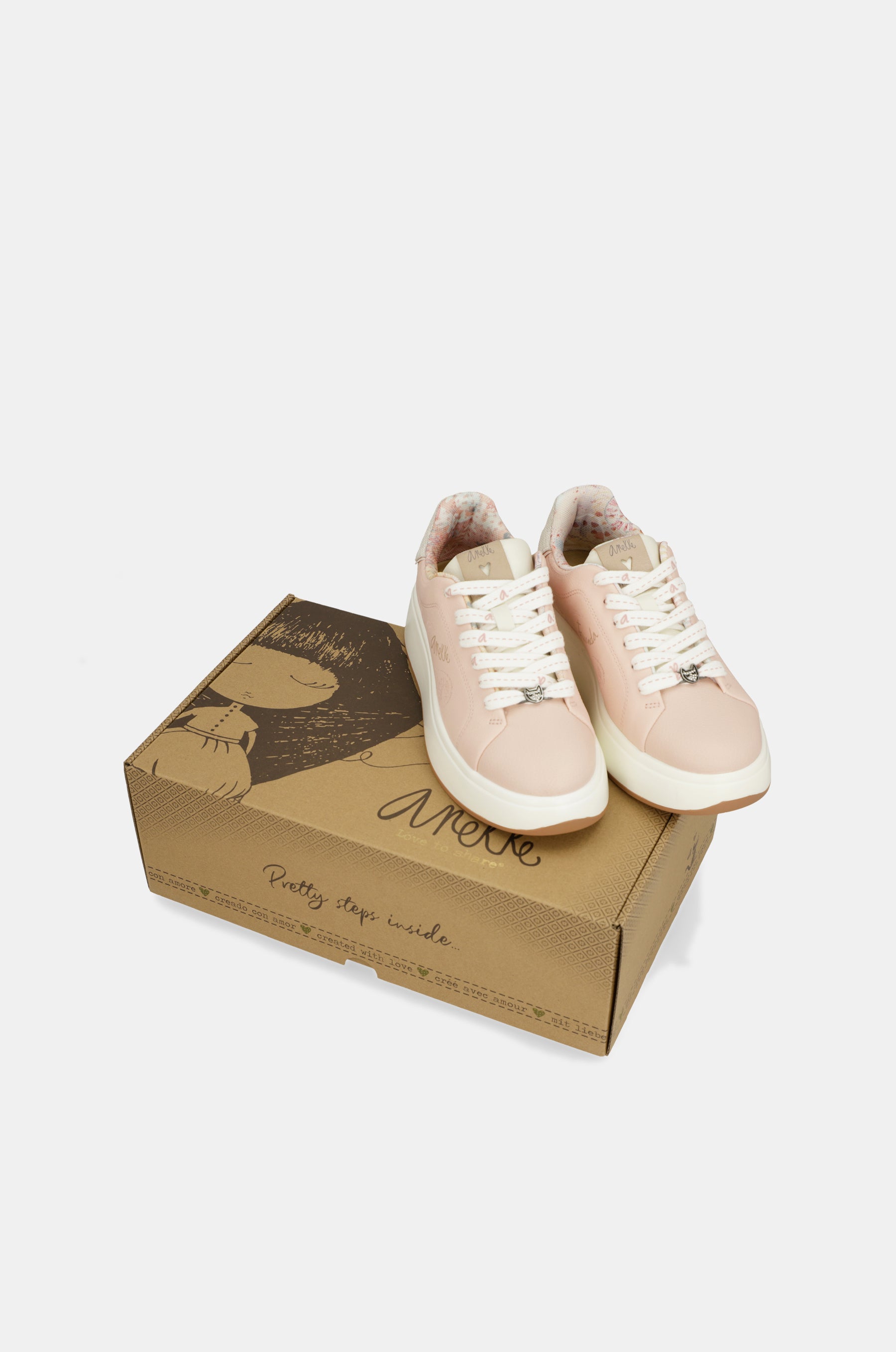 Peace & Love pink sneakers