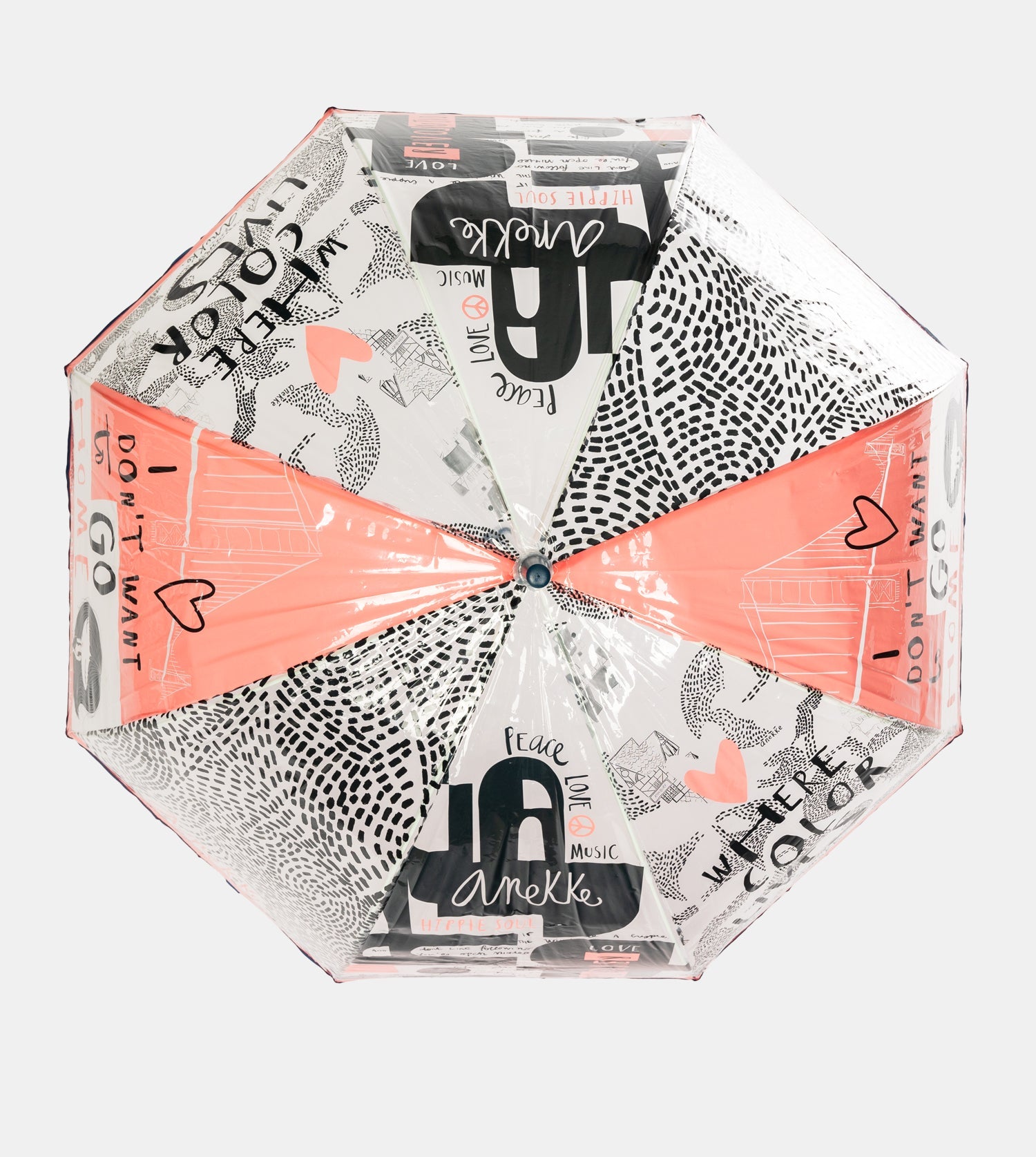 Nature Sixties long vinyl umbrella