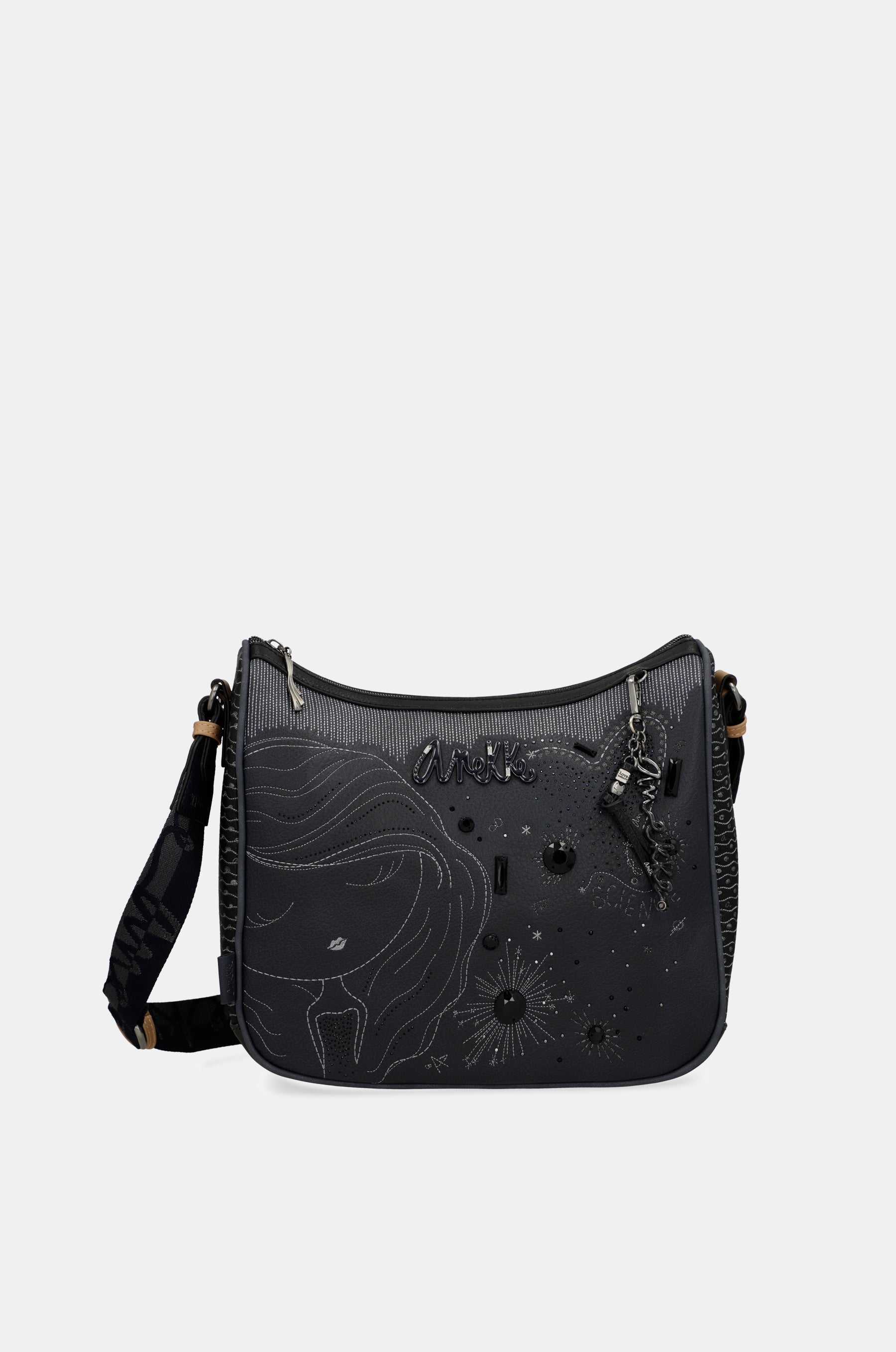Studio navy blue large crossbody bag
