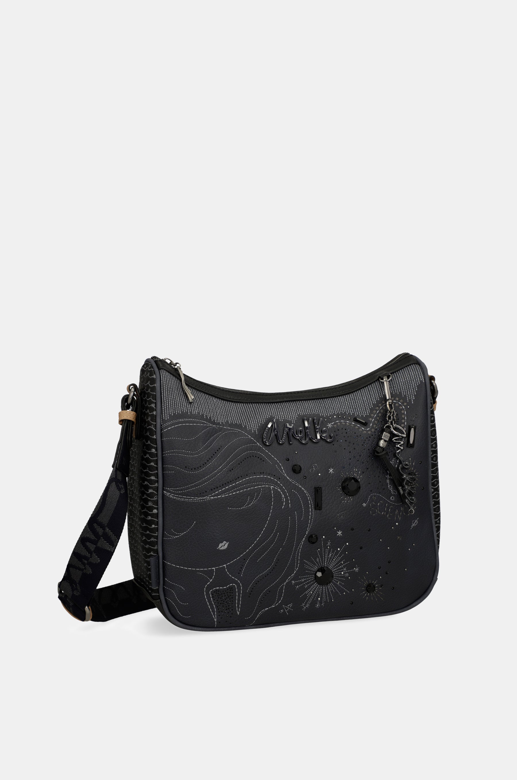Studio navy blue large crossbody bag
