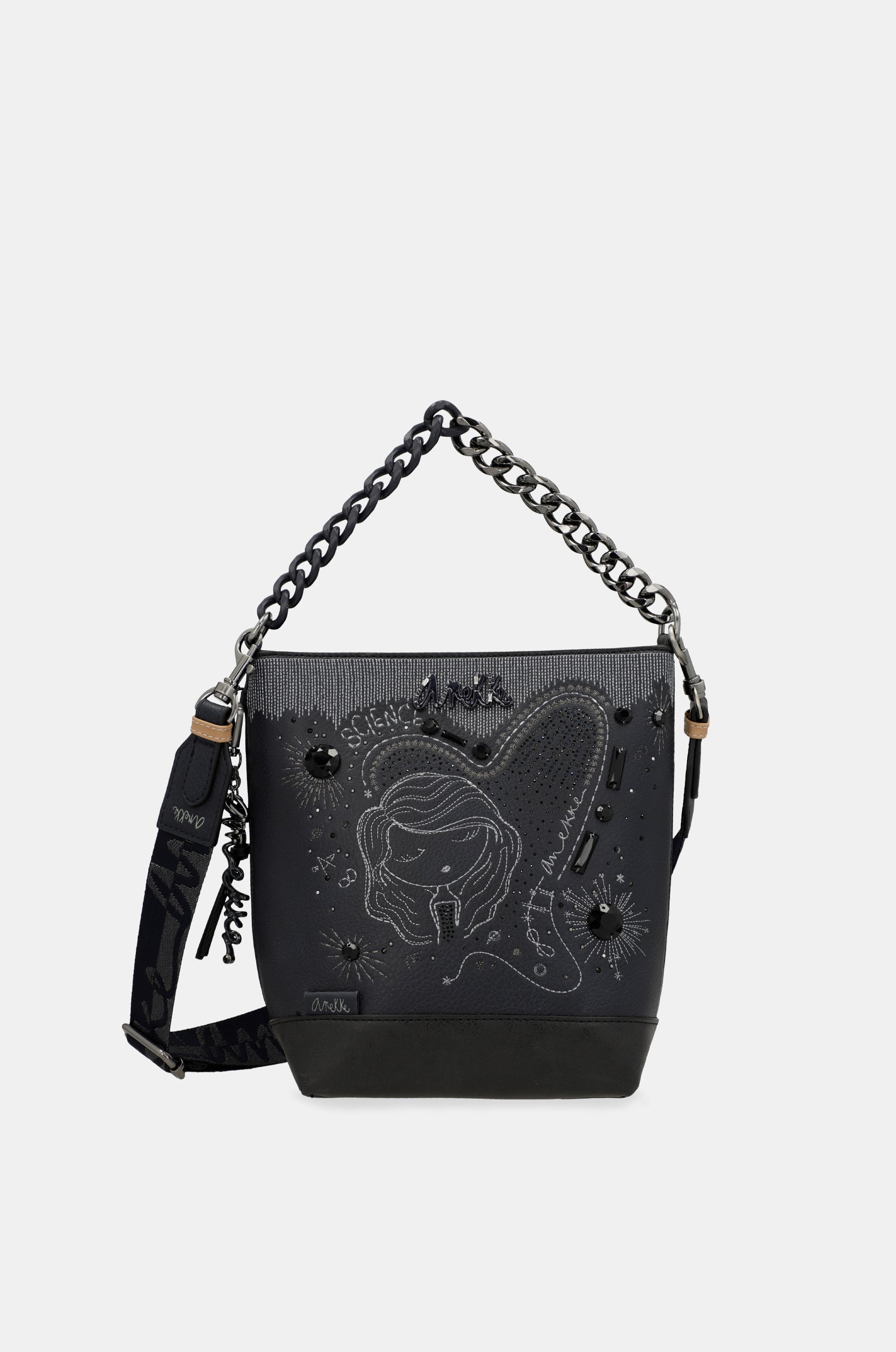 Studio navy blue medium crossbody bag
