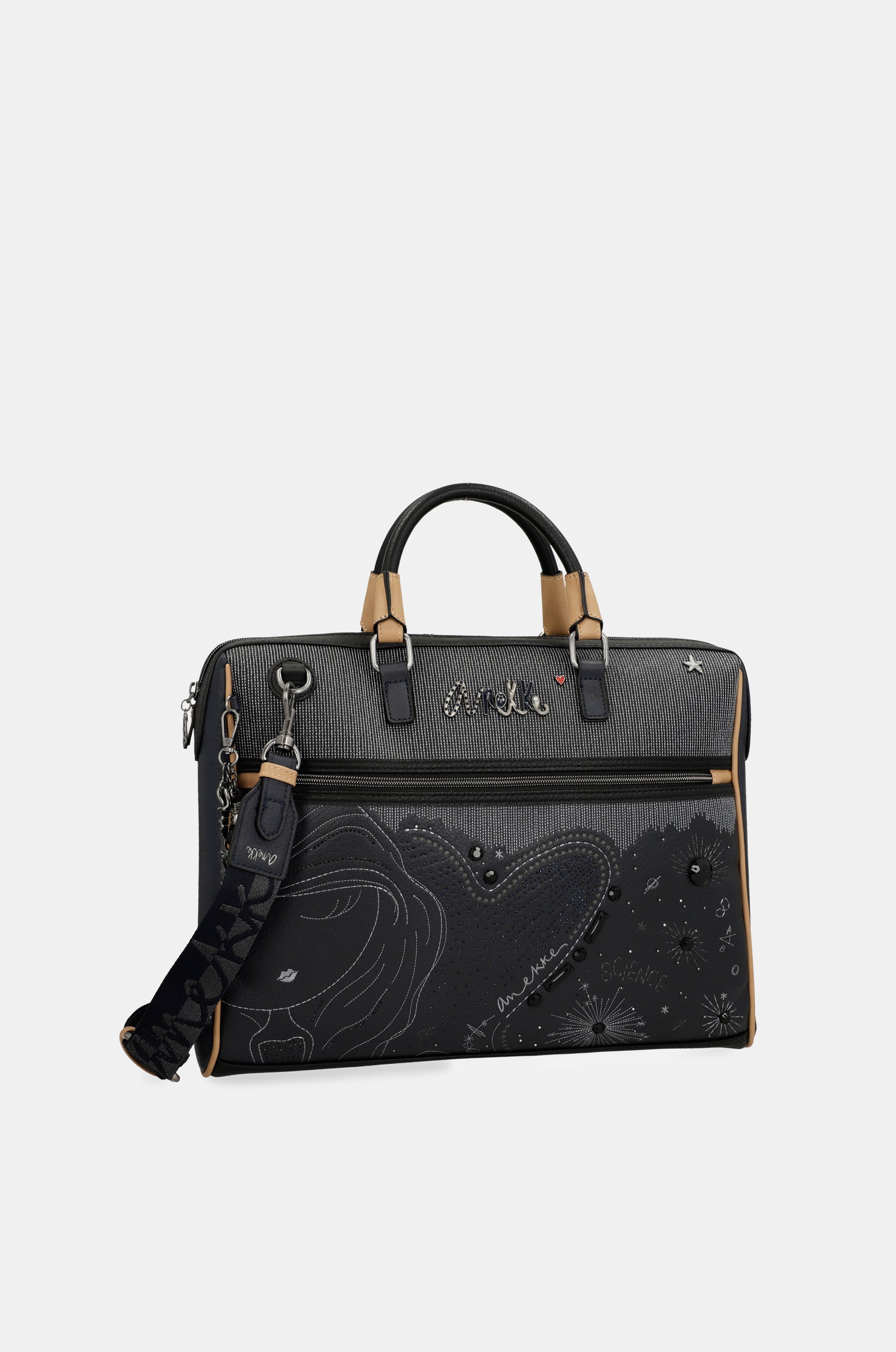 Studio navy blue briefcase
