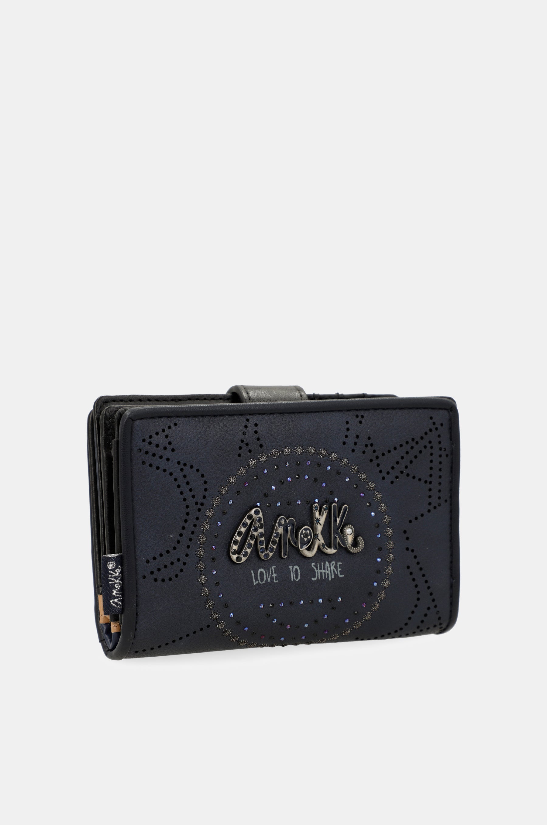 Studio navy blue small RFID wallet