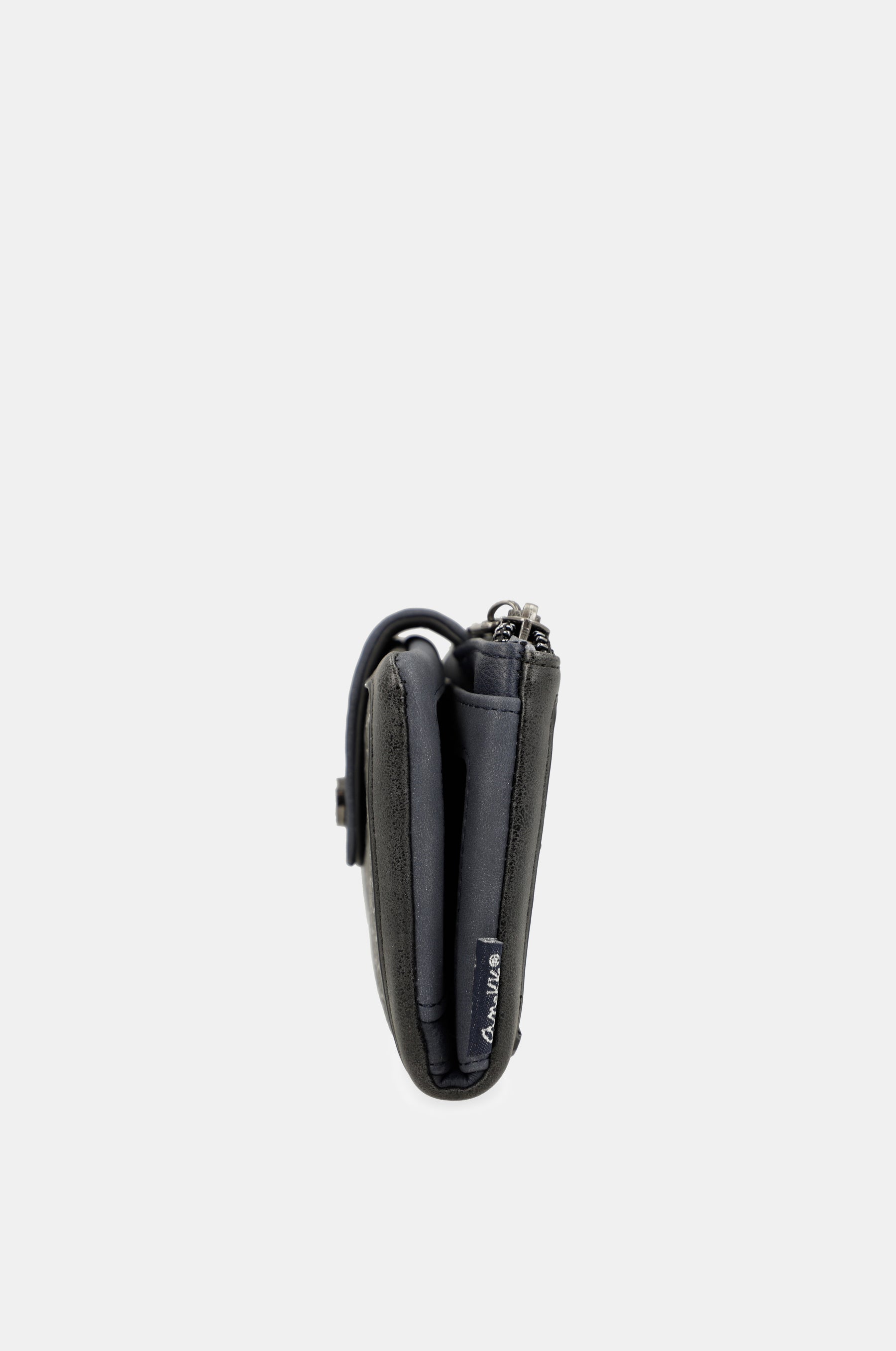 Studio navy blue flexible medium RFID wallet