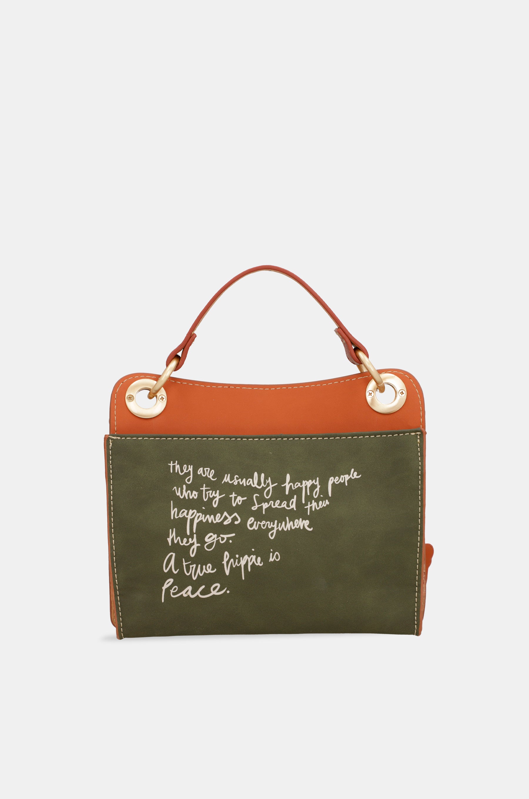 Peace & Love camel mini bag